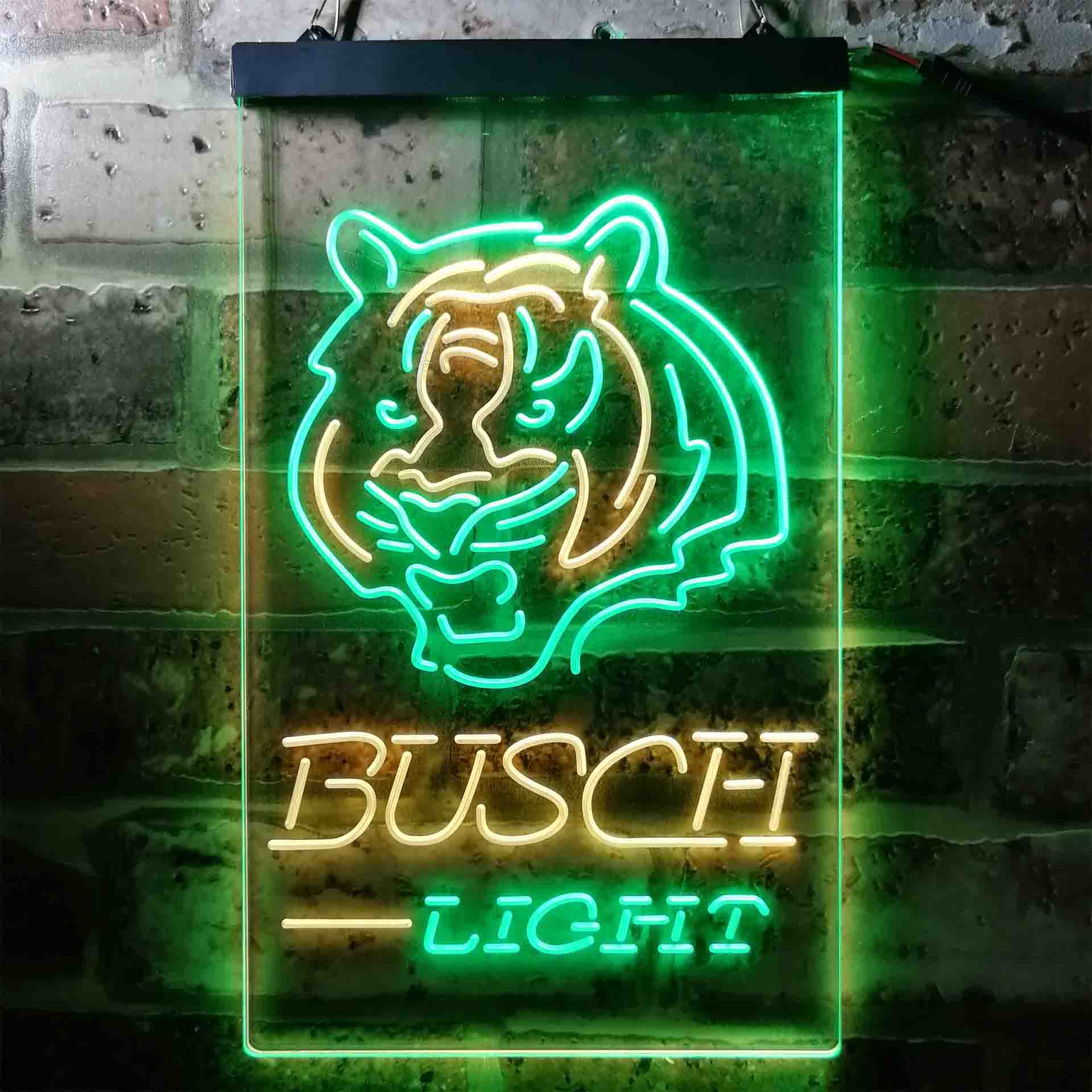 Busch Light Cincinnati Bengals Neon-Like Led Light Sign