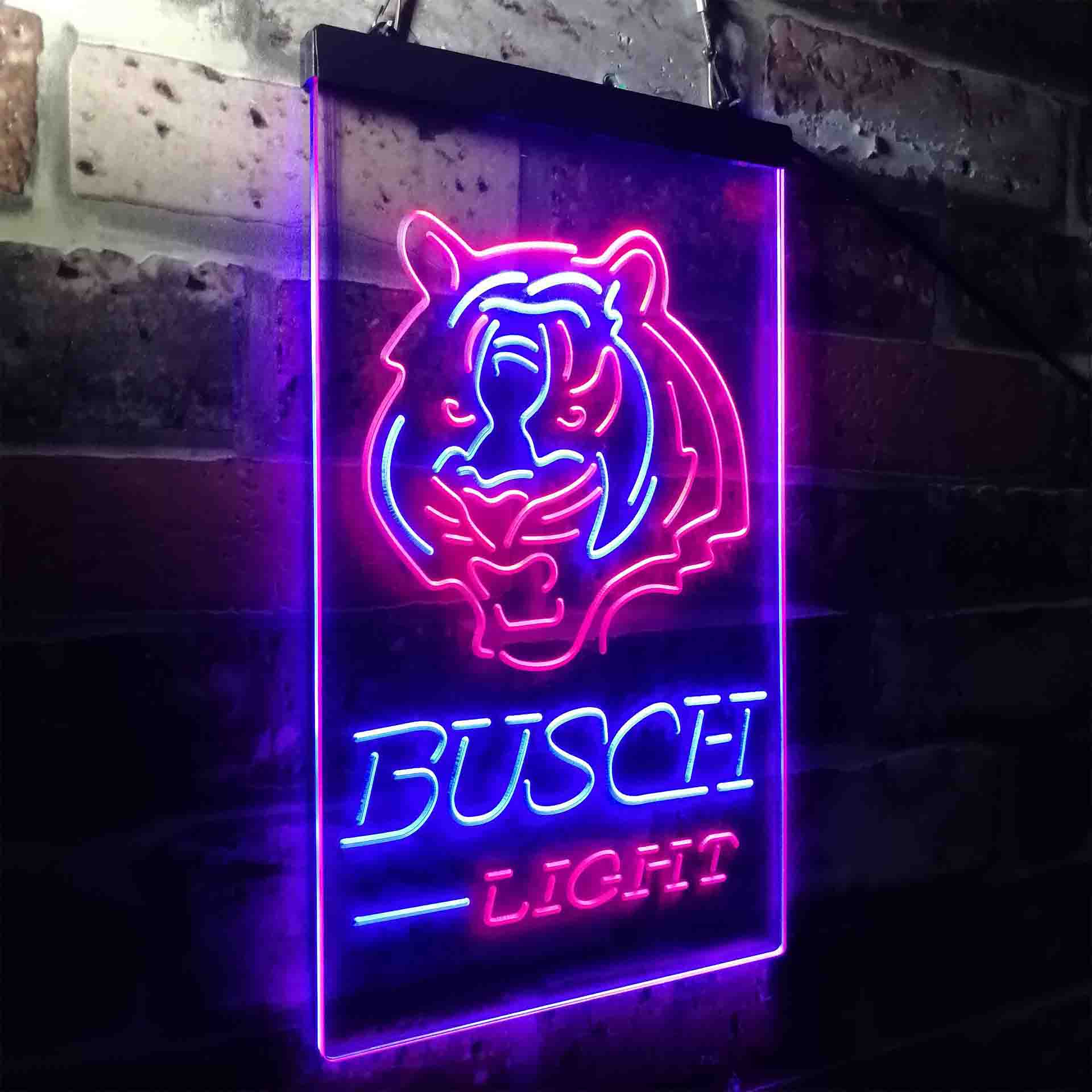 Busch Light Cincinnati Bengals Neon-Like Led Light Sign