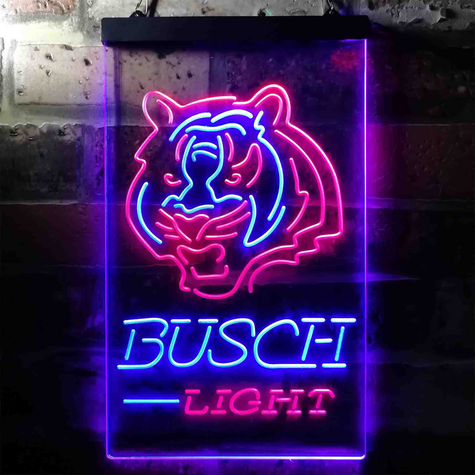 Busch Light Cincinnati Bengals Neon-Like Led Light Sign