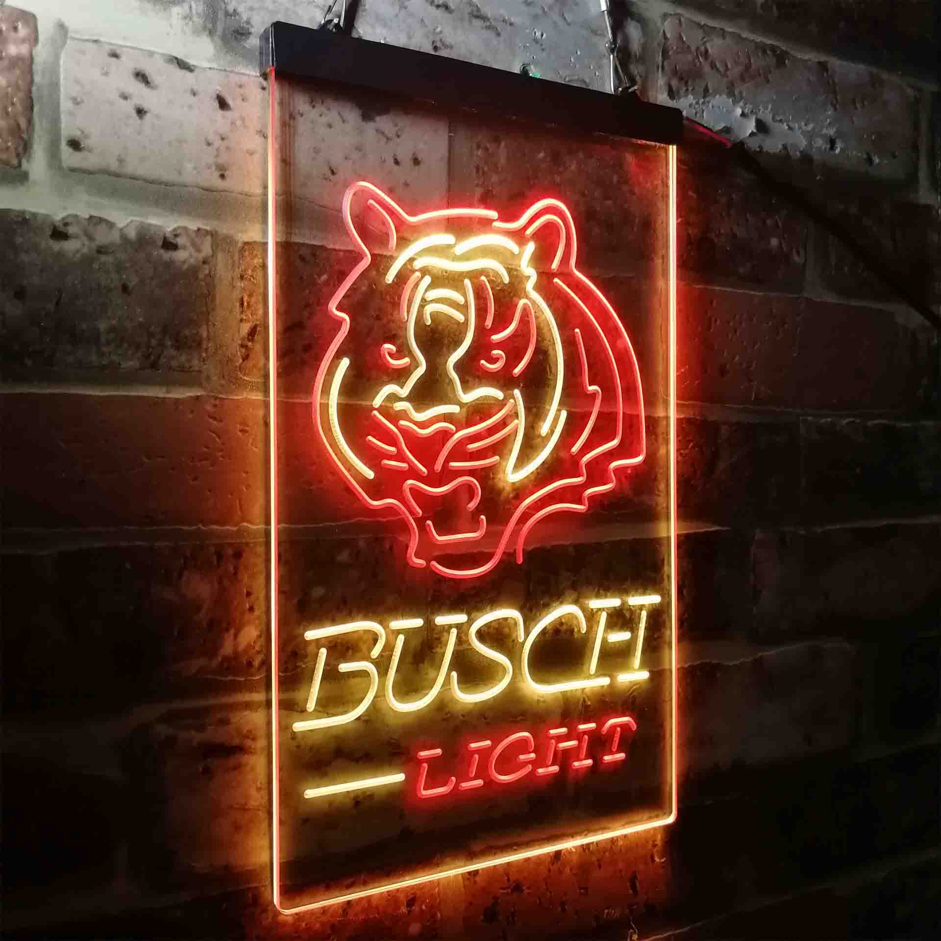 Busch Light Cincinnati Bengals Neon-Like Led Light Sign