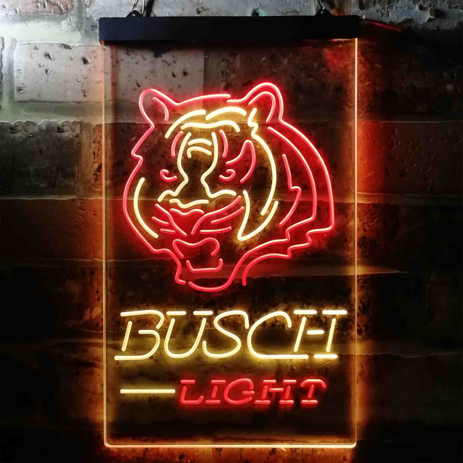 Busch Light Cincinnati Bengals Neon-Like Led Light Sign