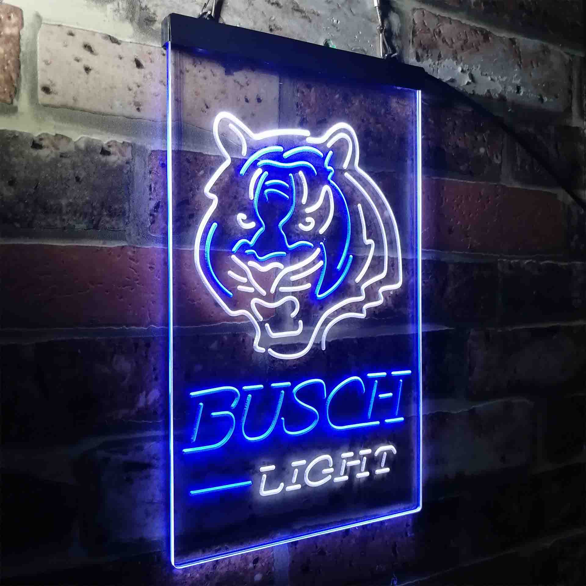 Busch Light Cincinnati Bengals Neon-Like Led Light Sign