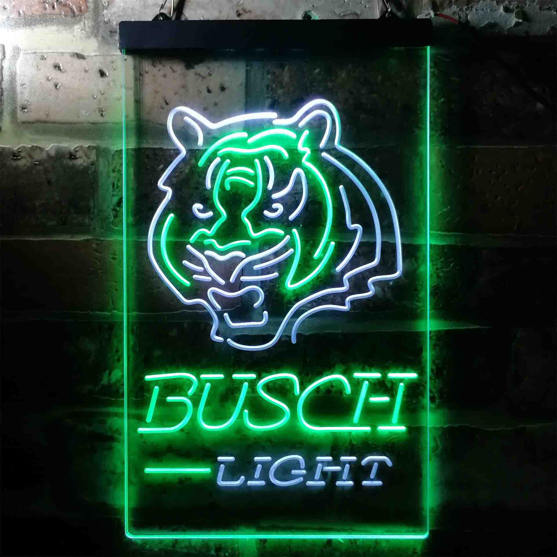 Busch Light Cincinnati Bengals Neon-Like Led Light Sign