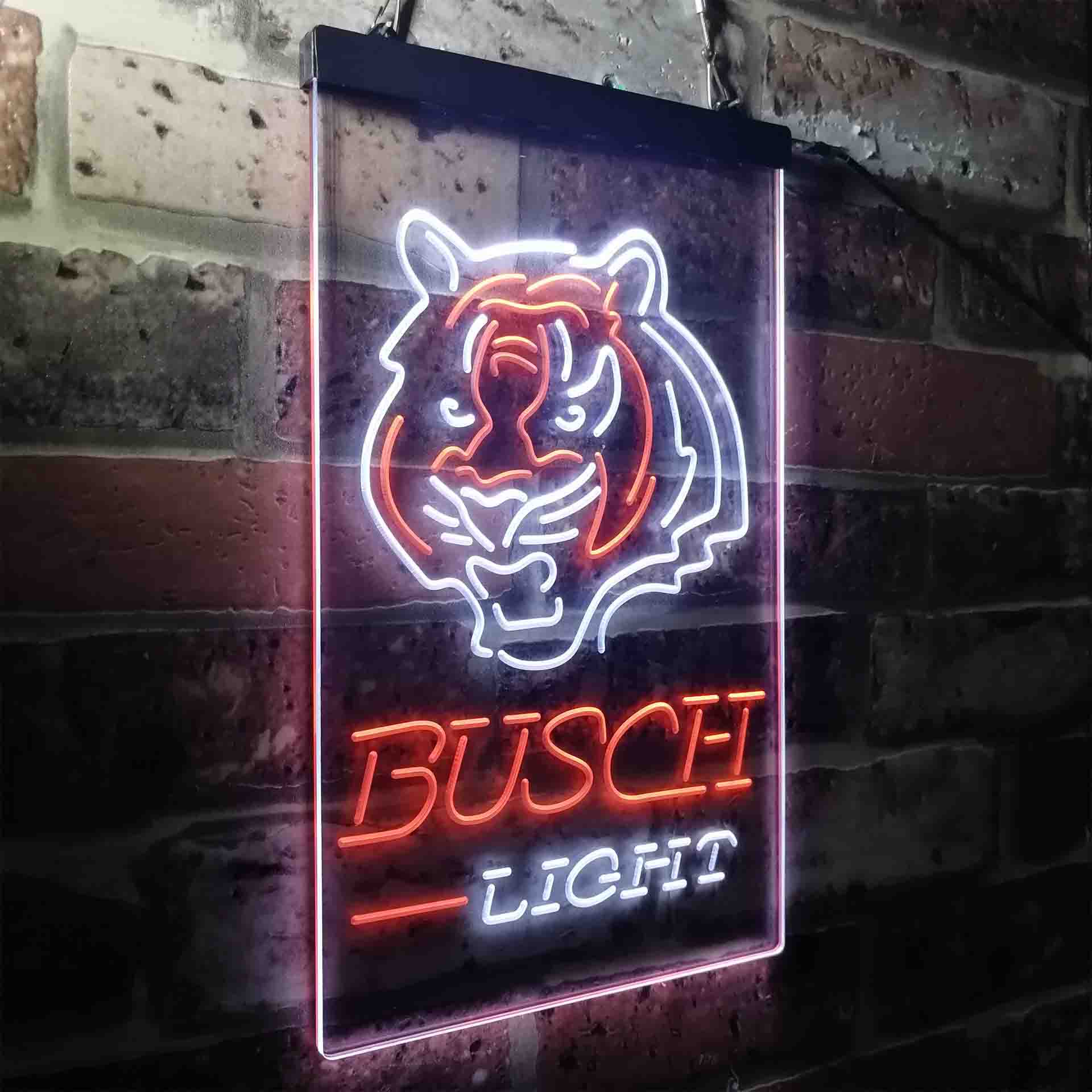 Busch Light Cincinnati Bengals Neon-Like Led Light Sign