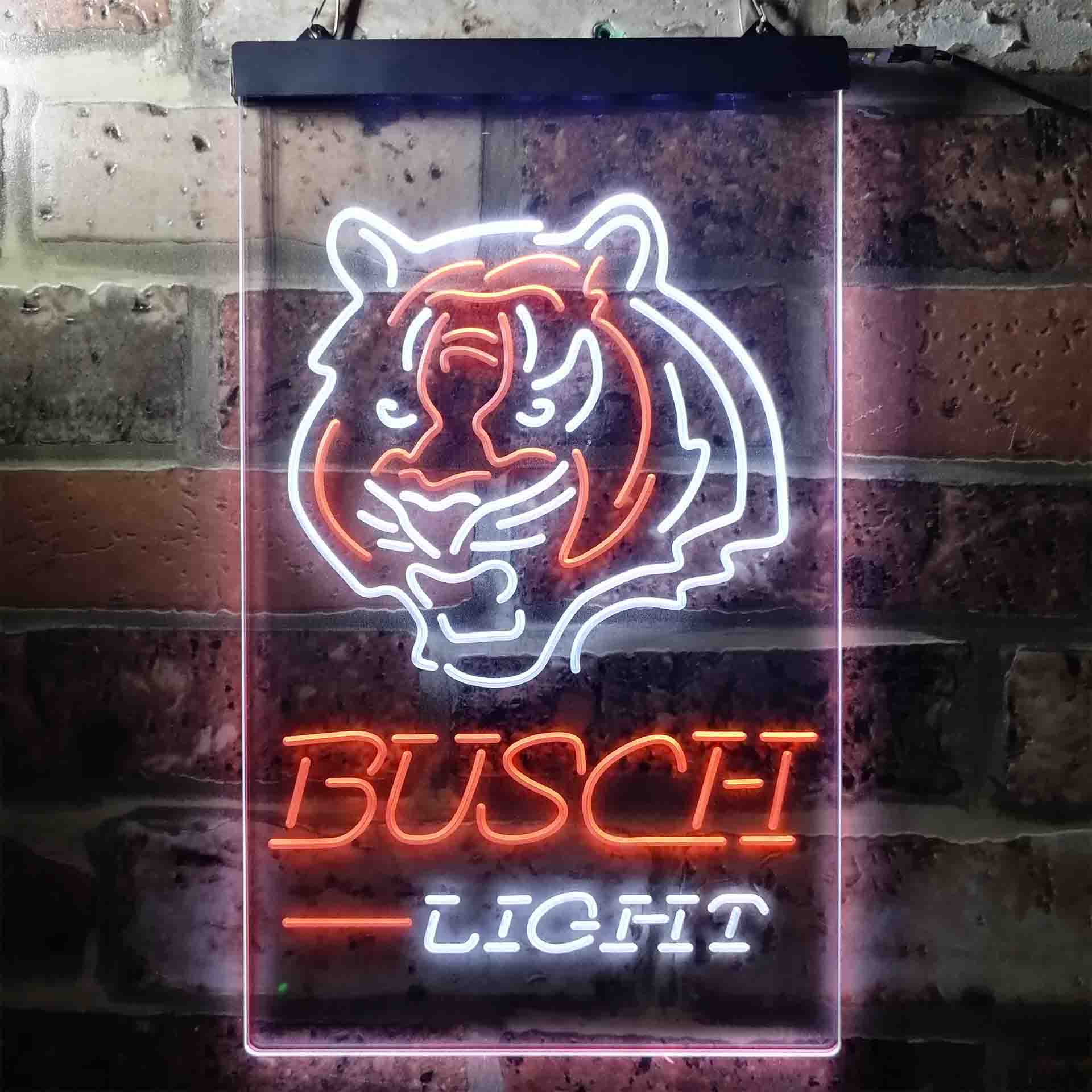 Busch Light Cincinnati Bengals Neon-Like Led Light Sign