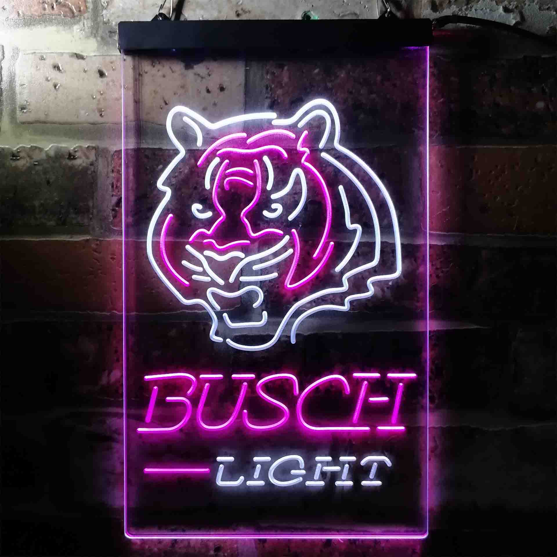 Busch Light Cincinnati Bengals Neon-Like Led Light Sign