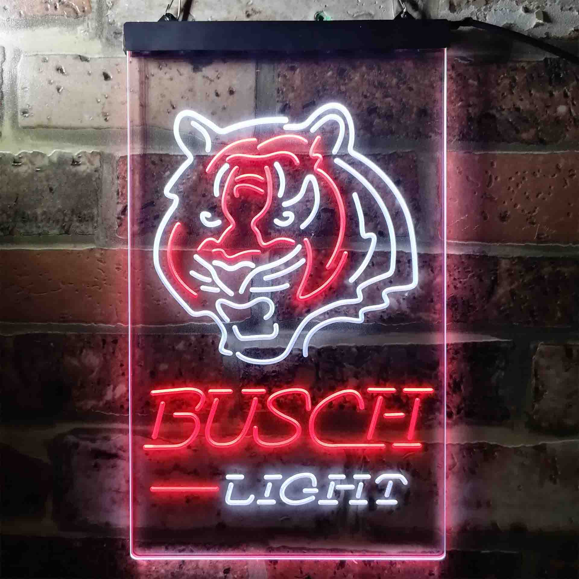 Busch Light Cincinnati Bengals Neon-Like Led Light Sign