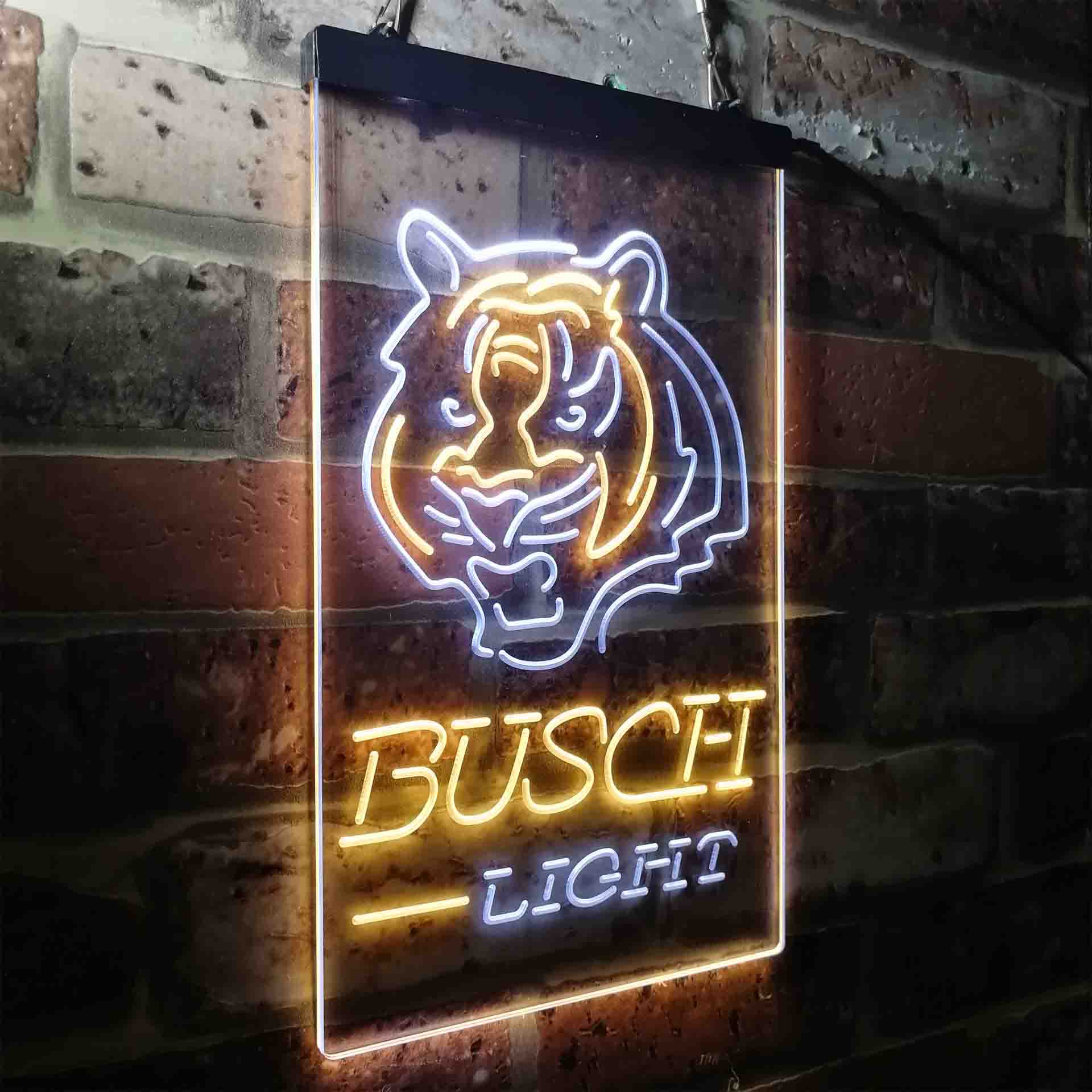 Busch Light Cincinnati Bengals Neon-Like Led Light Sign