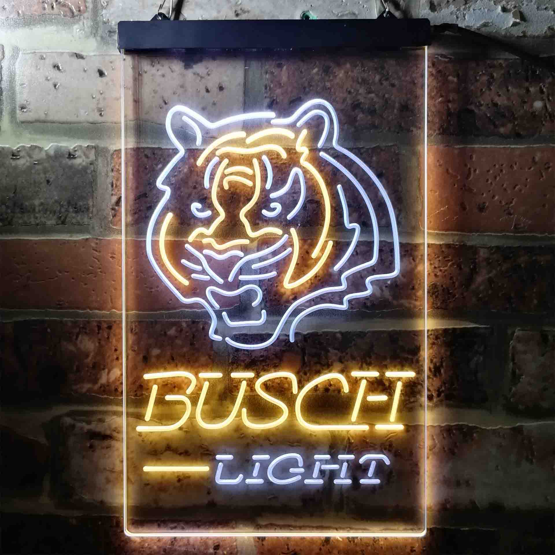 Busch Light Cincinnati Bengals Neon-Like Led Light Sign