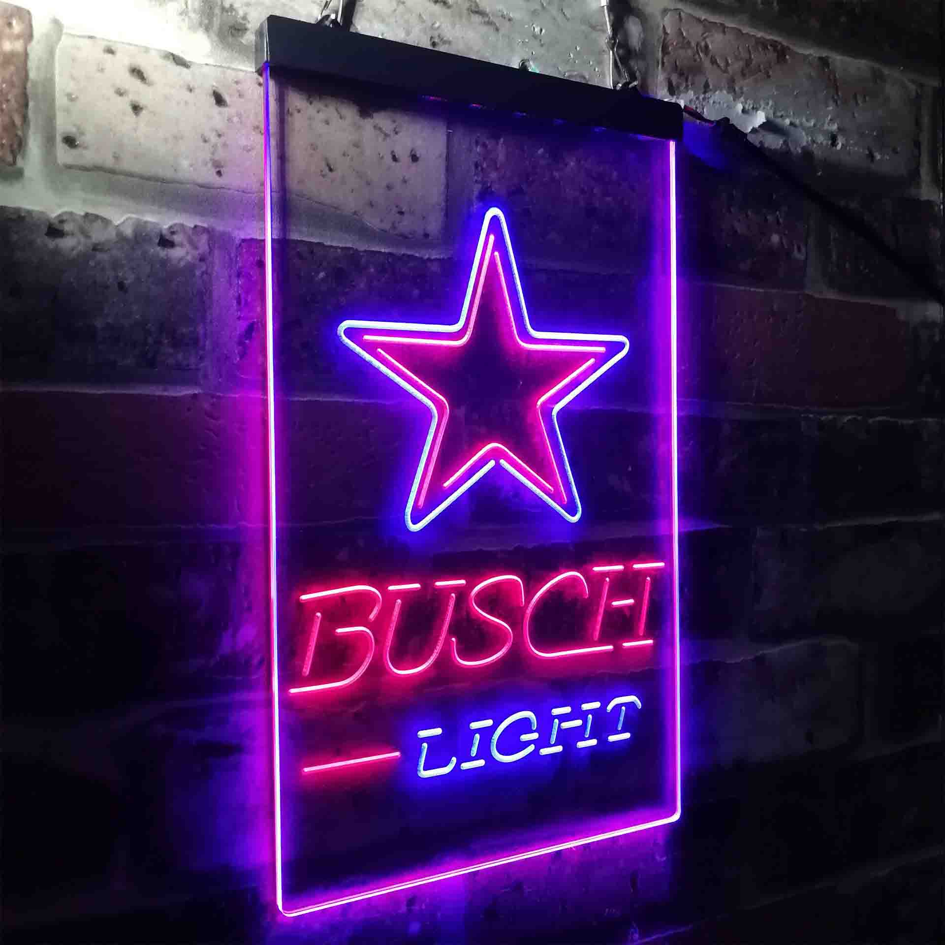 Busch Light Dallas Cowboys Neon-Like LED Light Sign