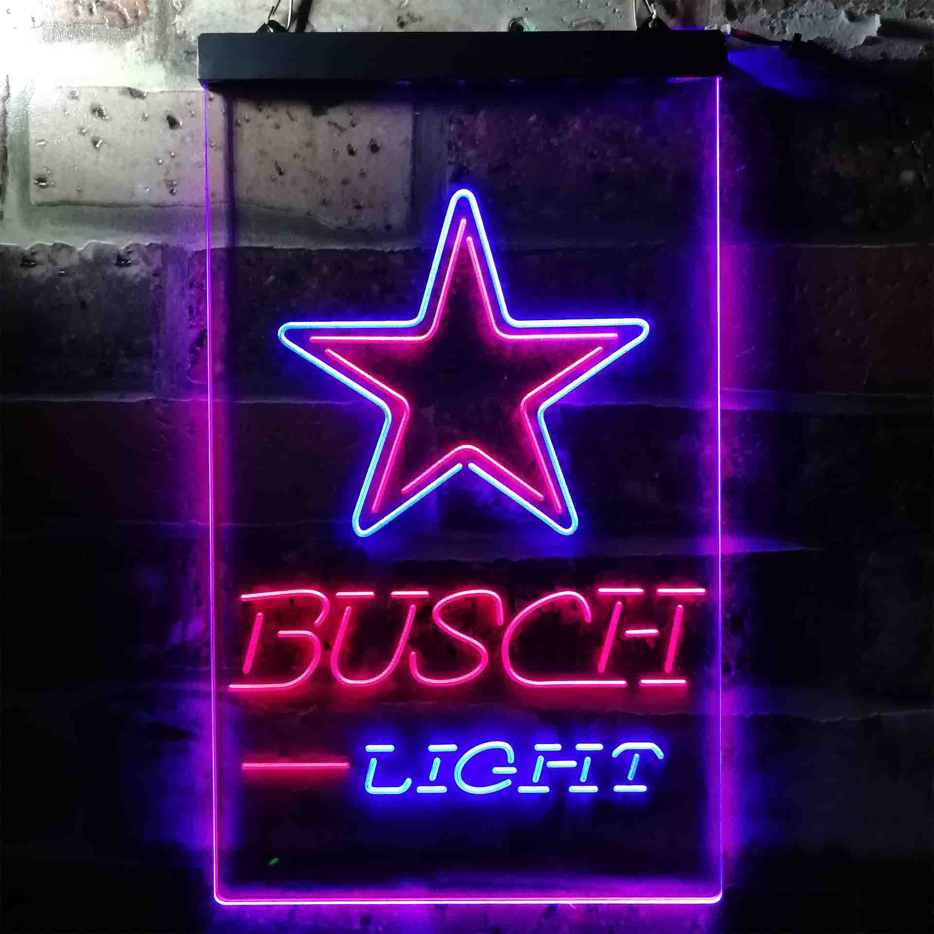 Busch Light Dallas Cowboys Neon-Like LED Light Sign