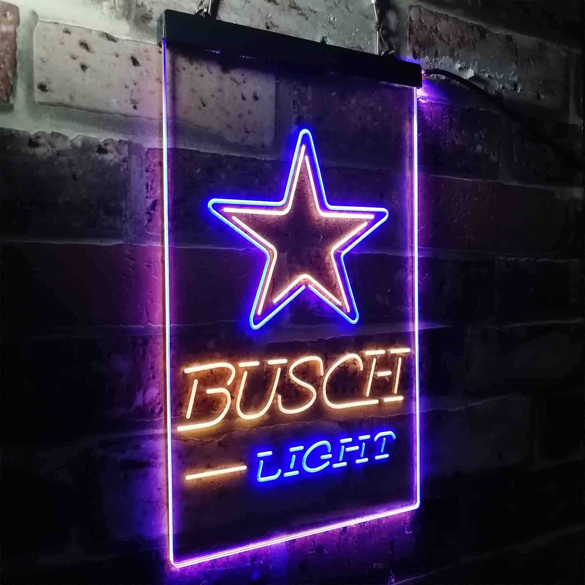 Busch Light Dallas Cowboys Neon-Like LED Light Sign