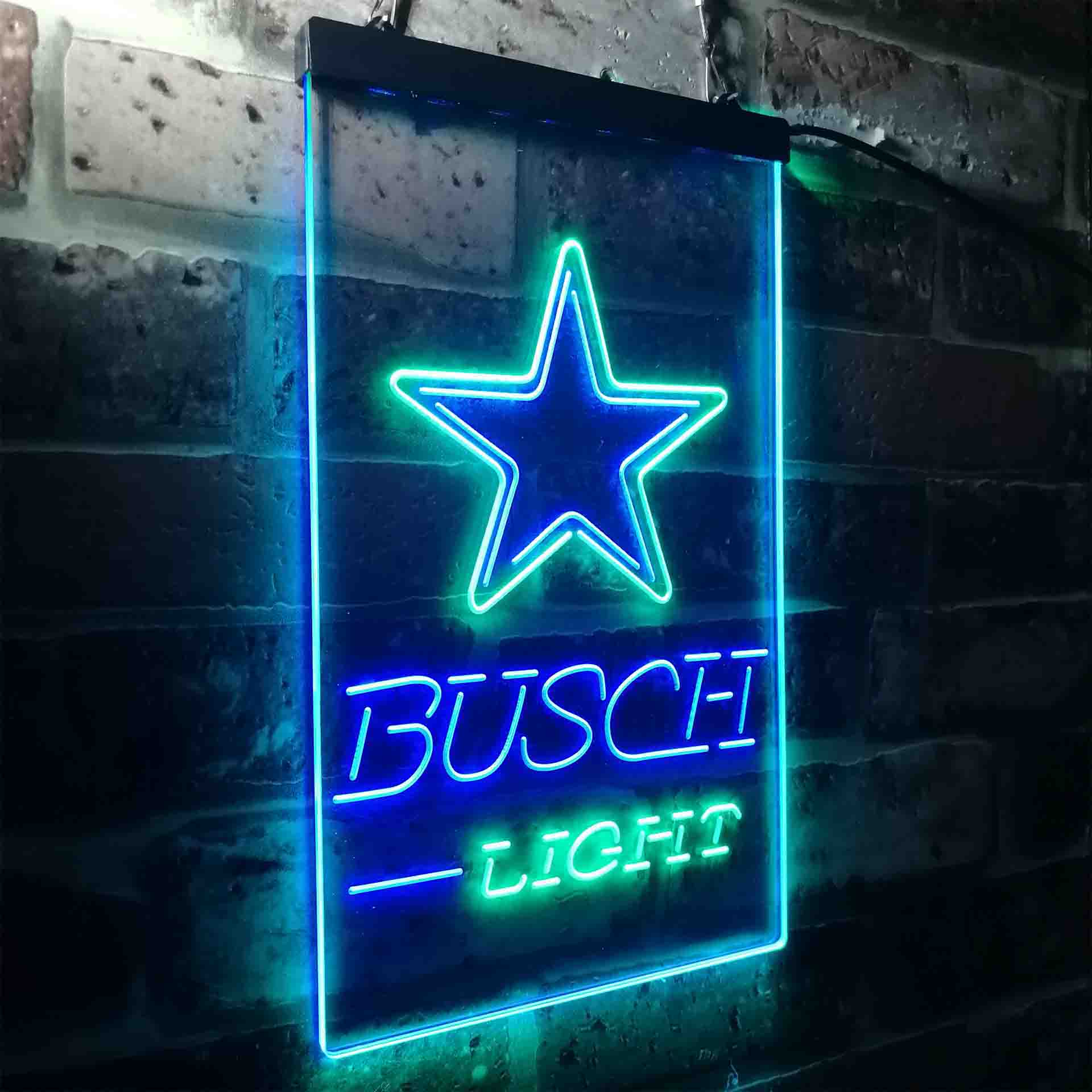 Busch Light Dallas Cowboys Neon-Like LED Light Sign