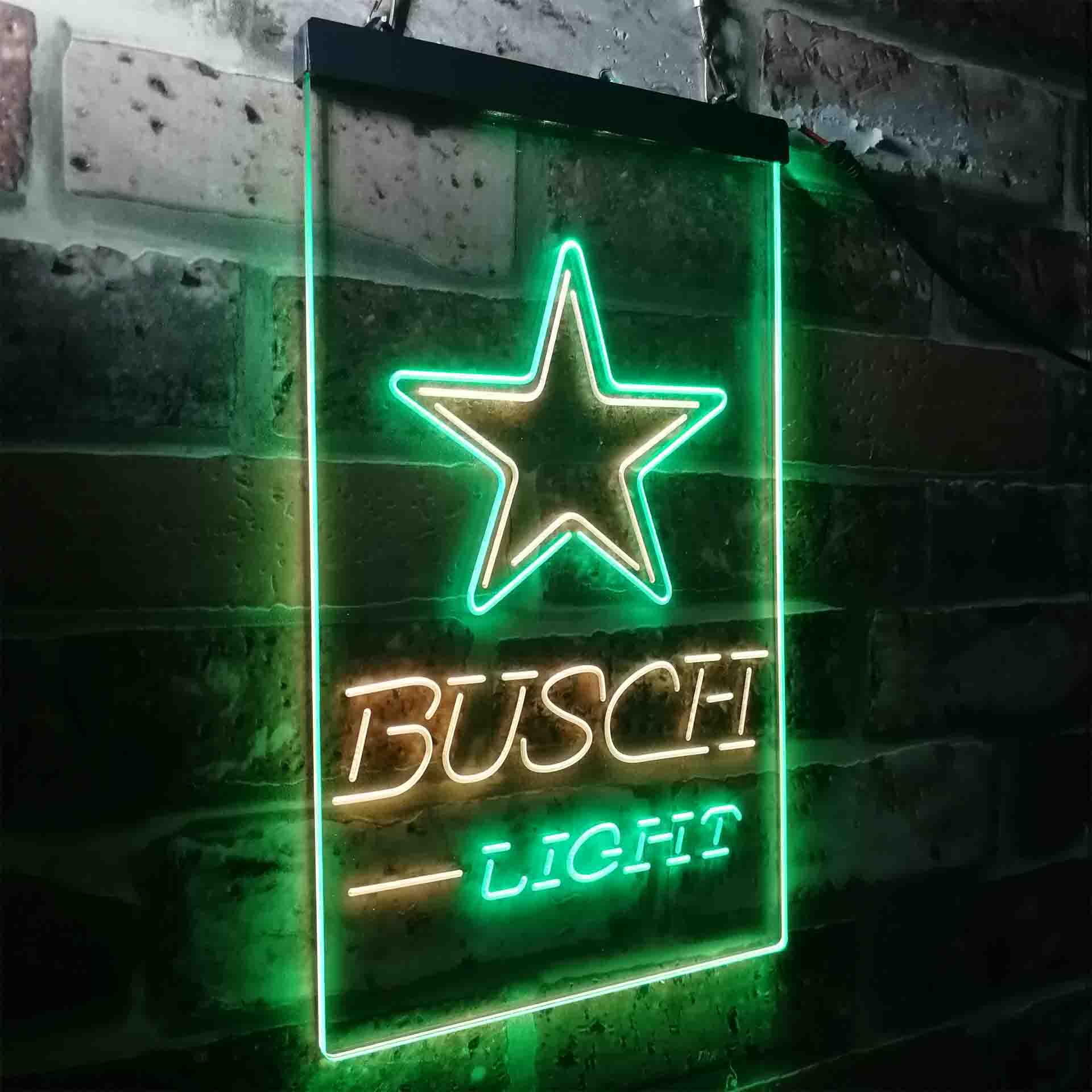 Busch Light Dallas Cowboys Neon-Like LED Light Sign