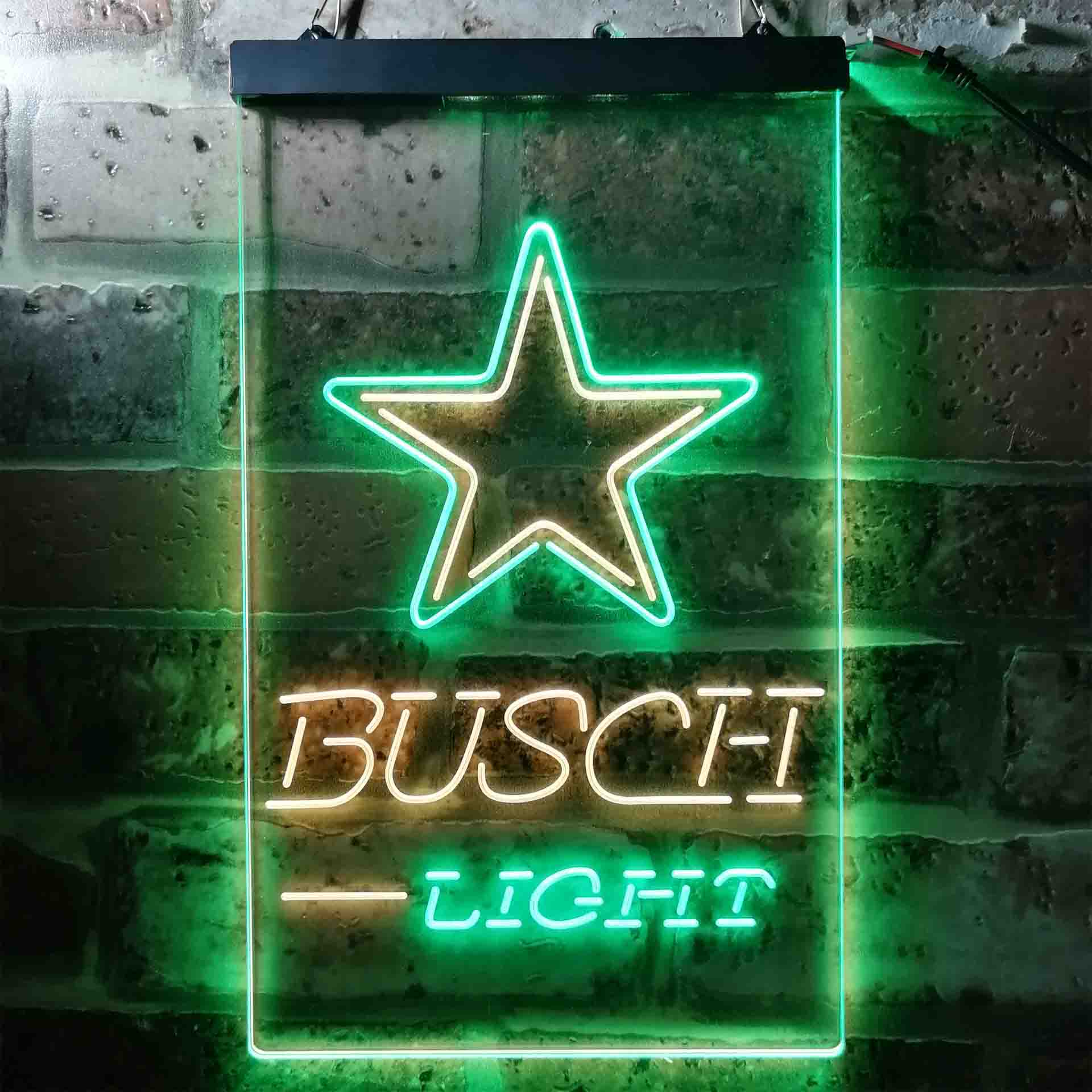 Busch Light Dallas Cowboys Neon-Like LED Light Sign