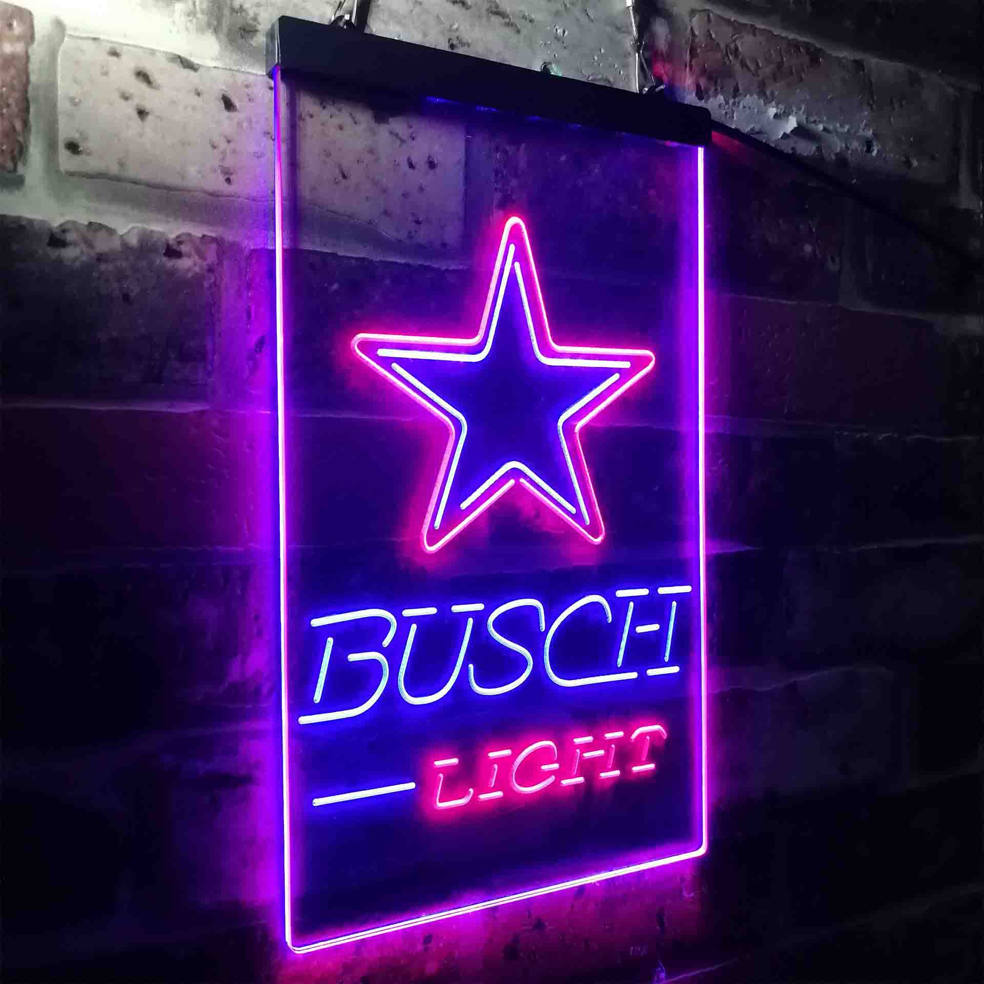 Busch Light Dallas Cowboys Neon-Like LED Light Sign