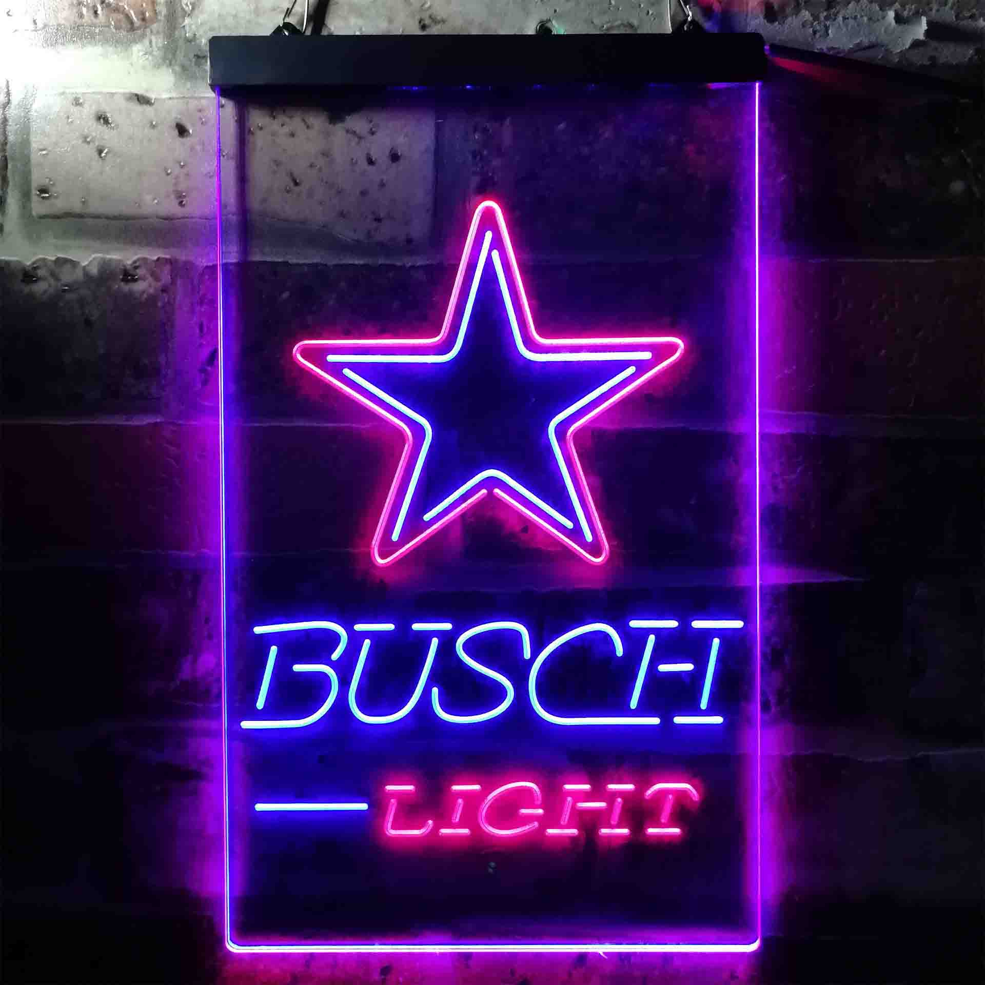 Busch Light Dallas Cowboys Neon-Like LED Light Sign