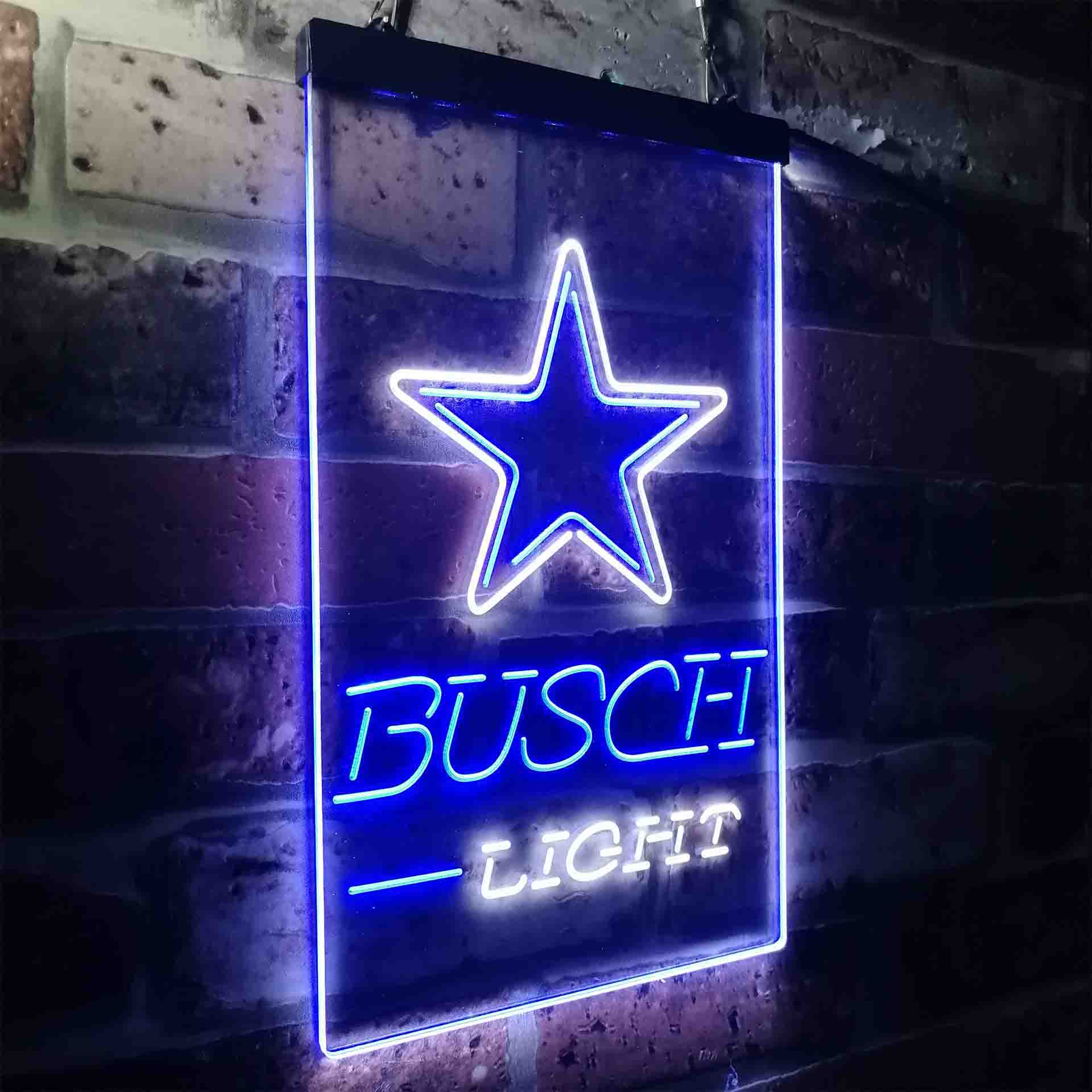 Busch Light Dallas Cowboys Neon-Like LED Light Sign