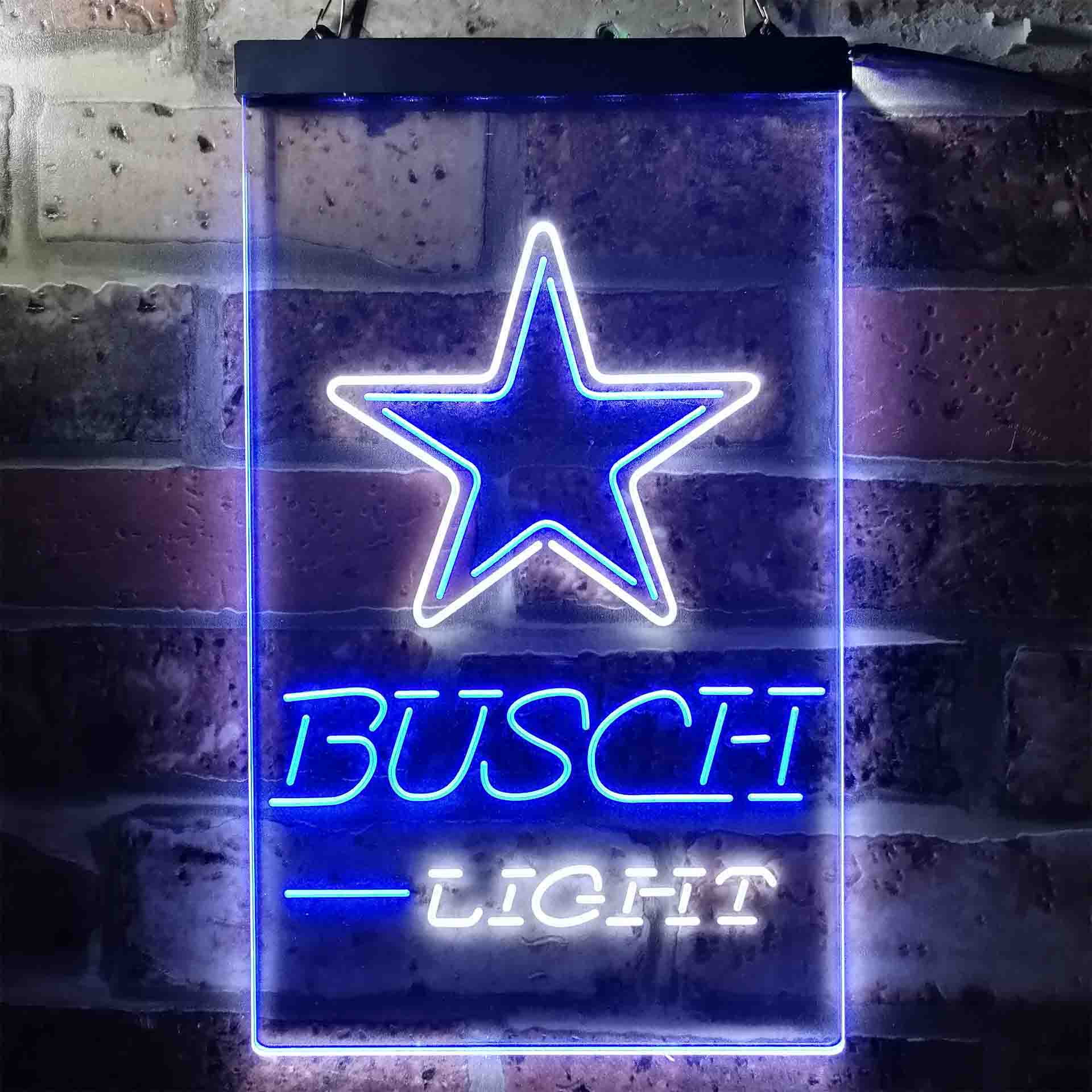 Busch Light Dallas Cowboys Neon-Like LED Light Sign