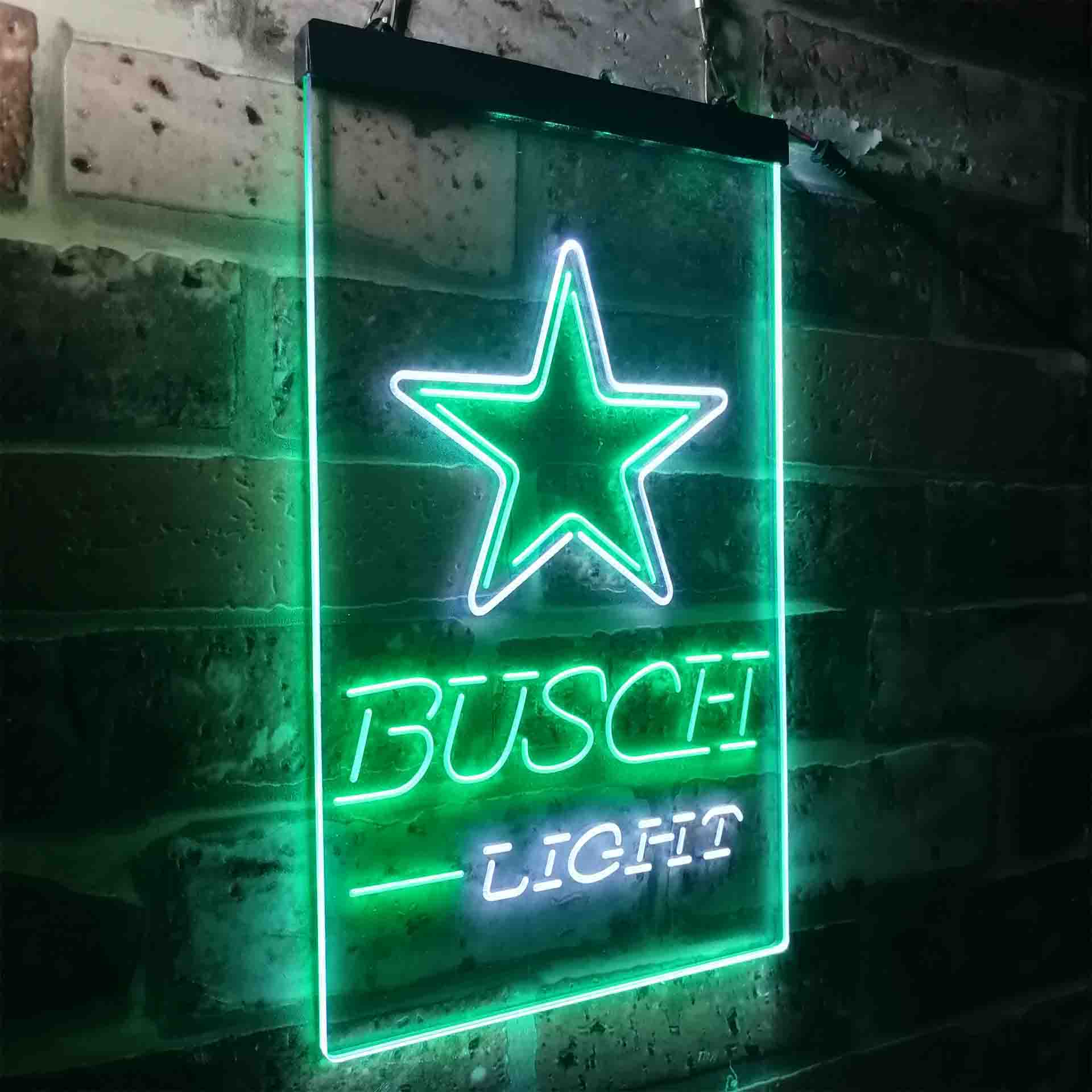 Busch Light Dallas Cowboys Neon-Like LED Light Sign