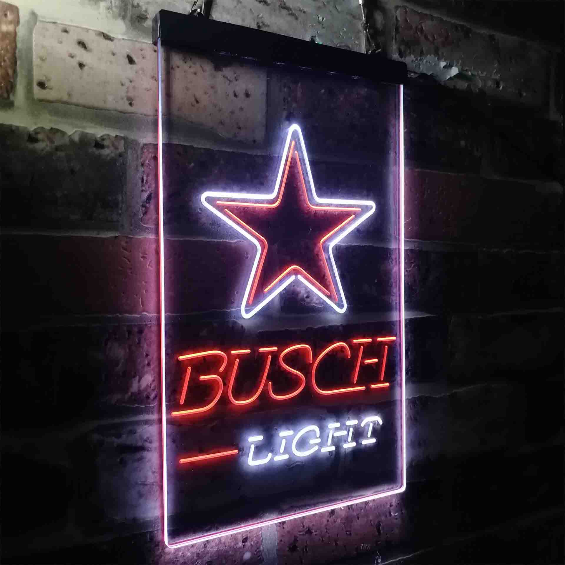 Busch Light Dallas Cowboys Neon-Like LED Light Sign