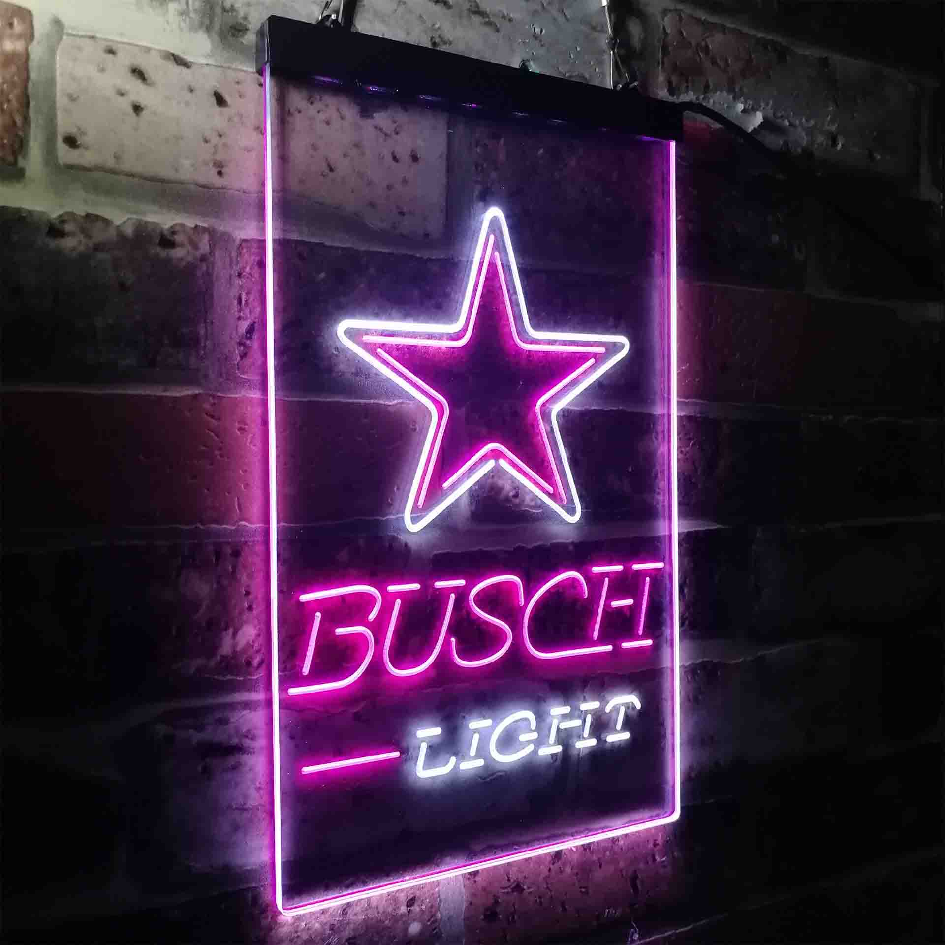 Busch Light Dallas Cowboys Neon-Like LED Light Sign