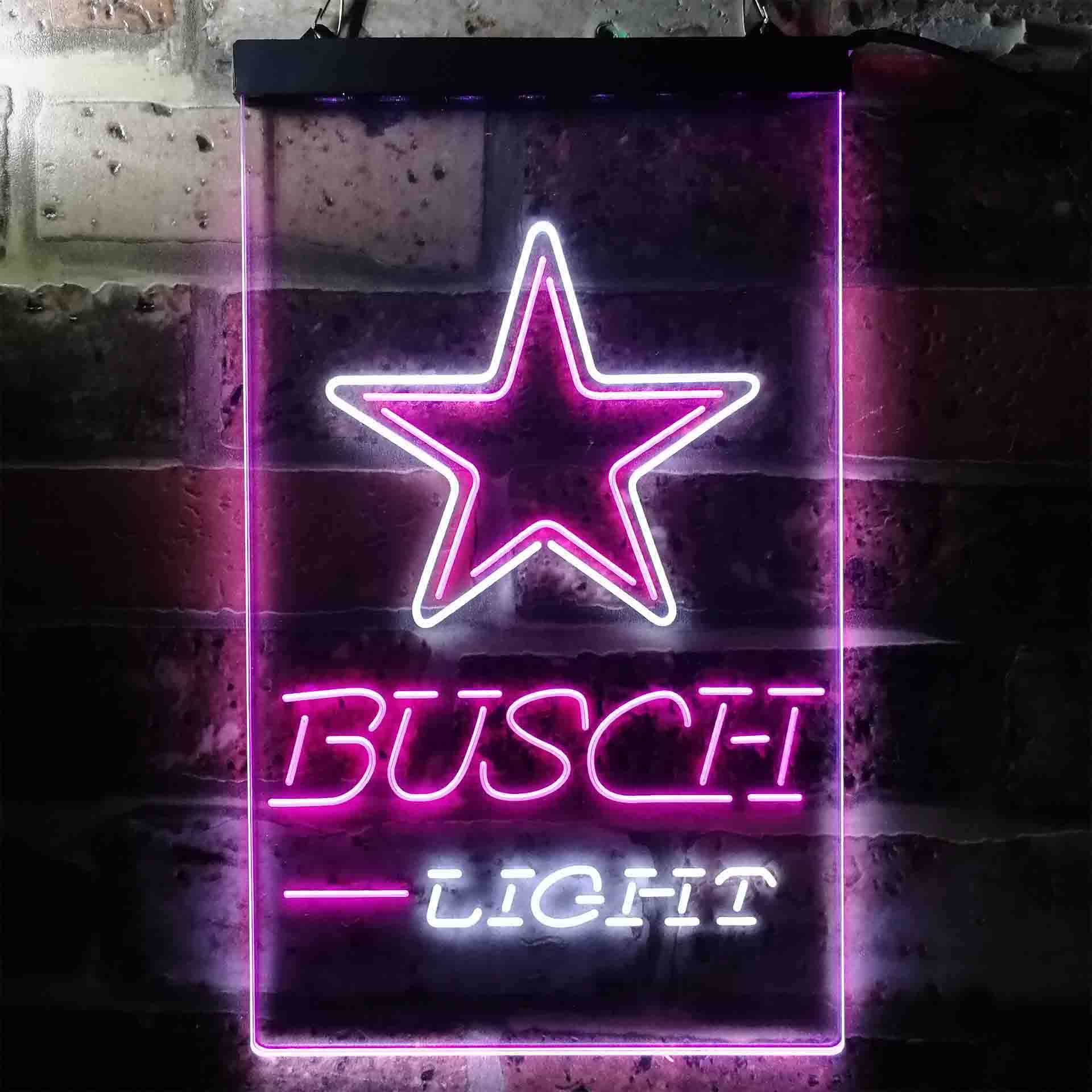 Busch Light Dallas Cowboys Neon-Like LED Light Sign