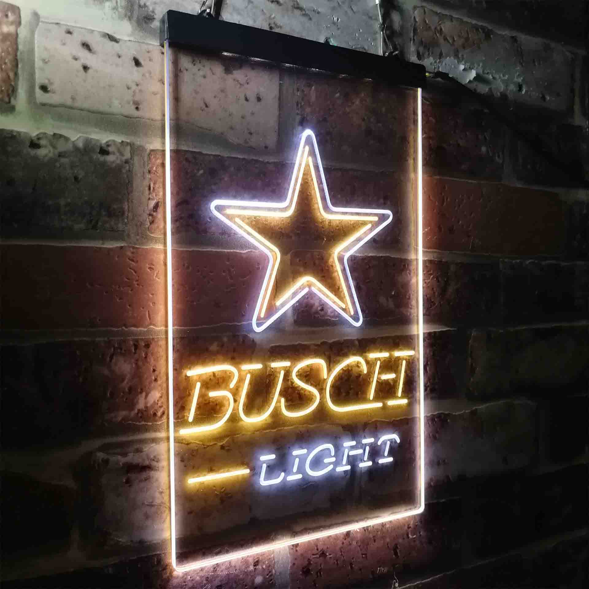 Busch Light Dallas Cowboys Neon-Like LED Light Sign