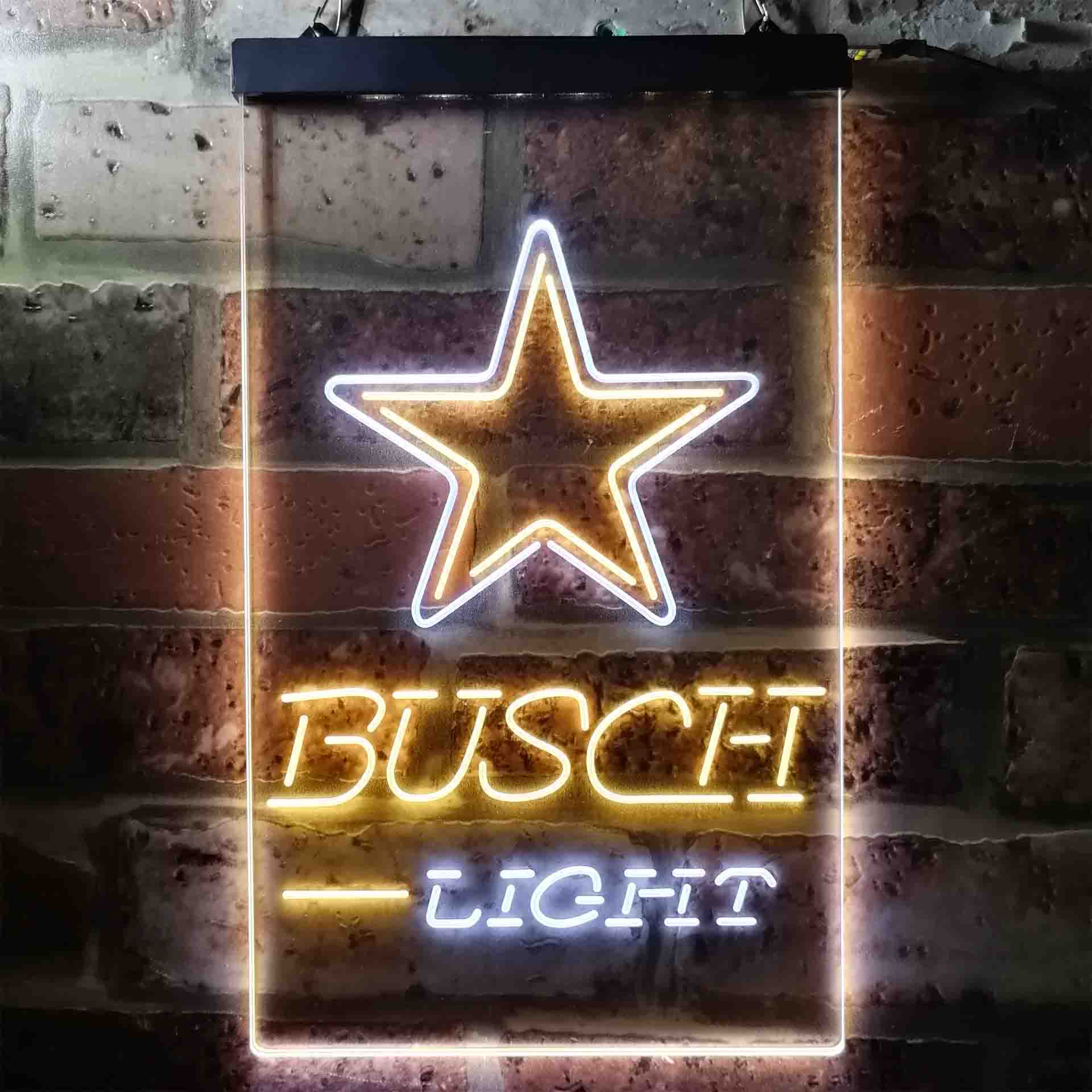 Busch Light Dallas Cowboys Neon-Like LED Light Sign