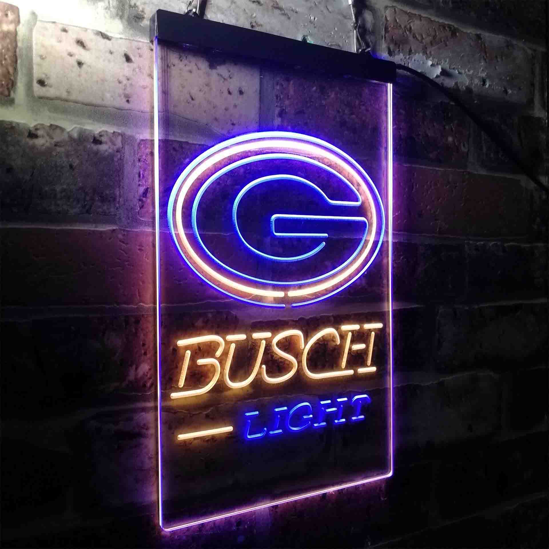 Busch Light Green Bay Packers Neon-Like Led Light Sign