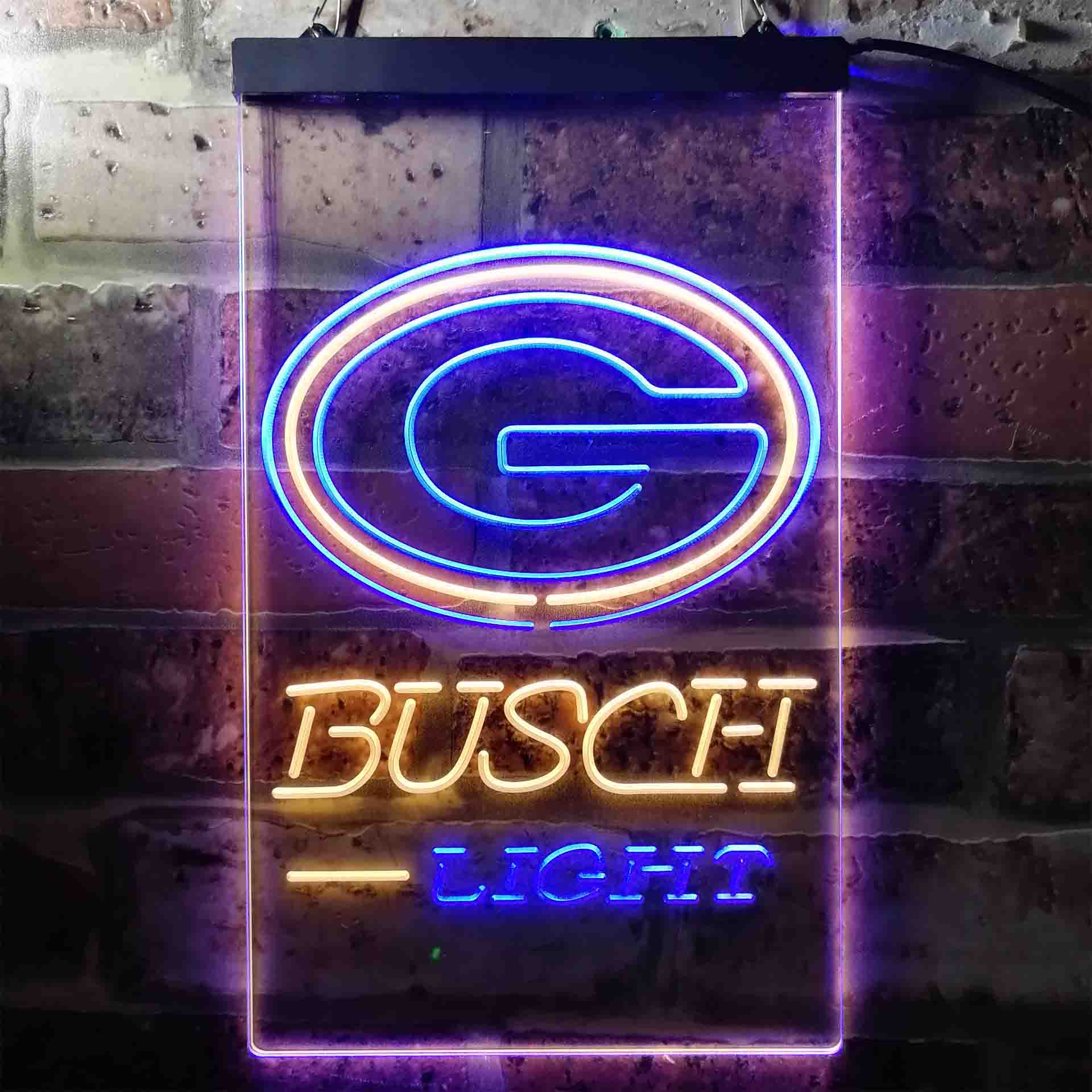 Busch Light Green Bay Packers Neon-Like LED Sign