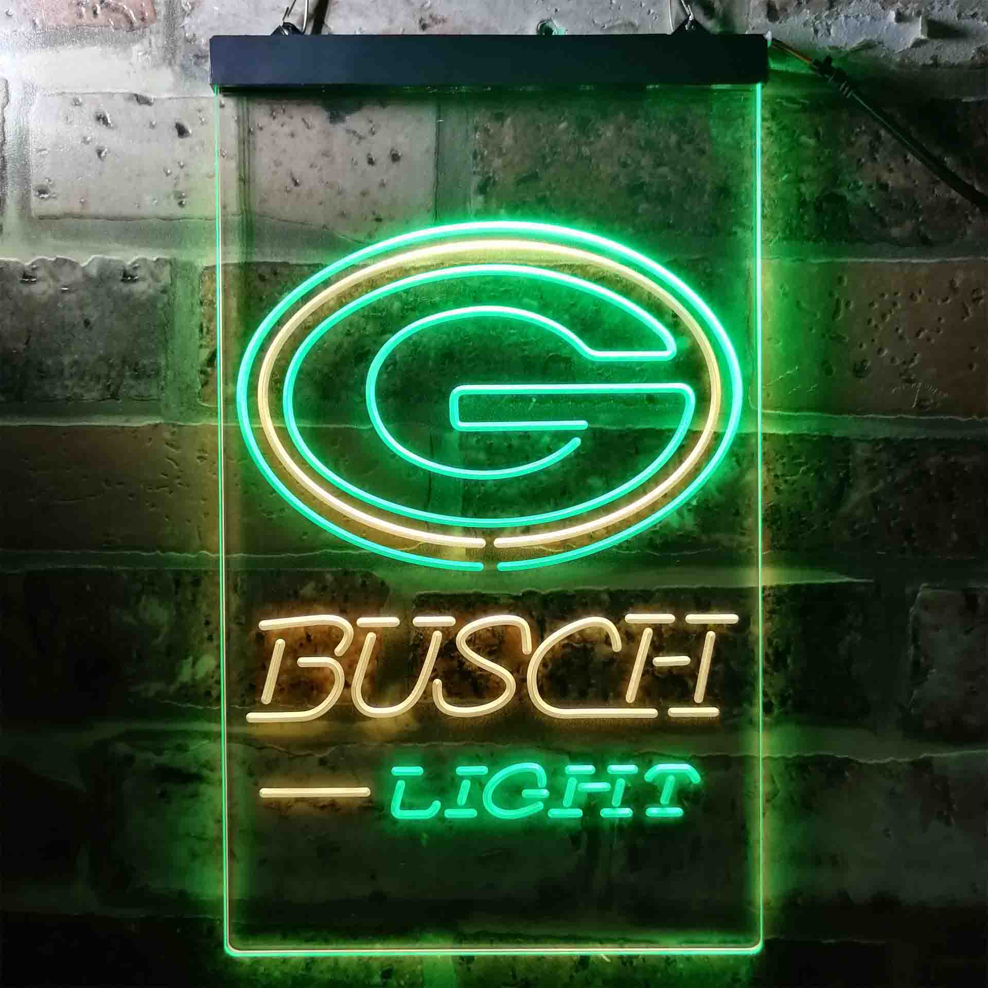 Busch Light Green Bay Packers Neon-Like Led Light Sign