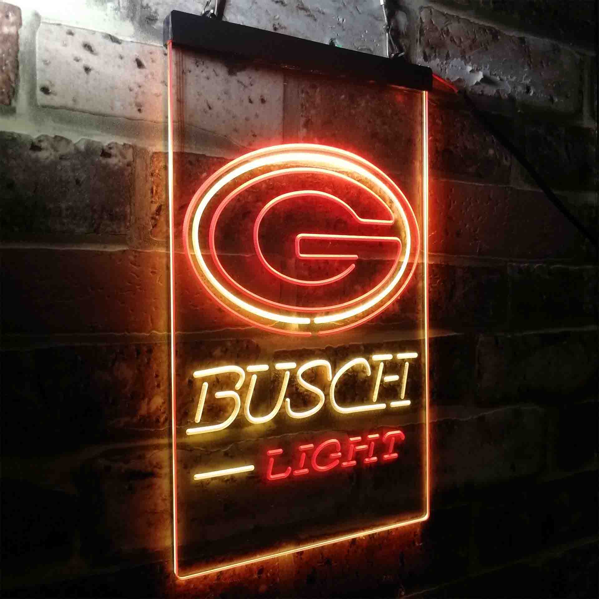 Busch Light Green Bay Packers Neon-Like Led Light Sign