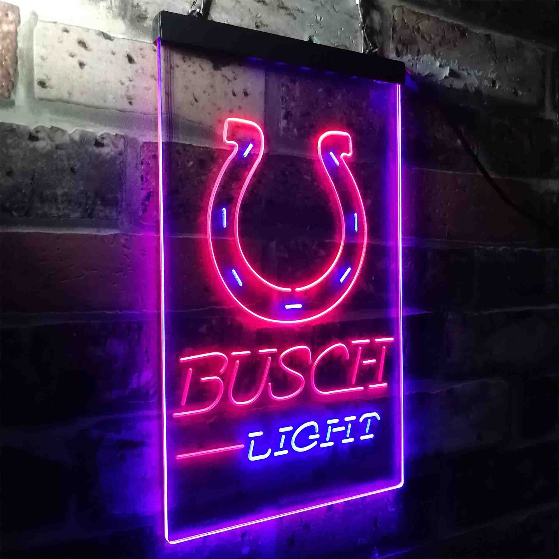 Busch Light Indianapolis Colts Neon-Like Led Light Sign