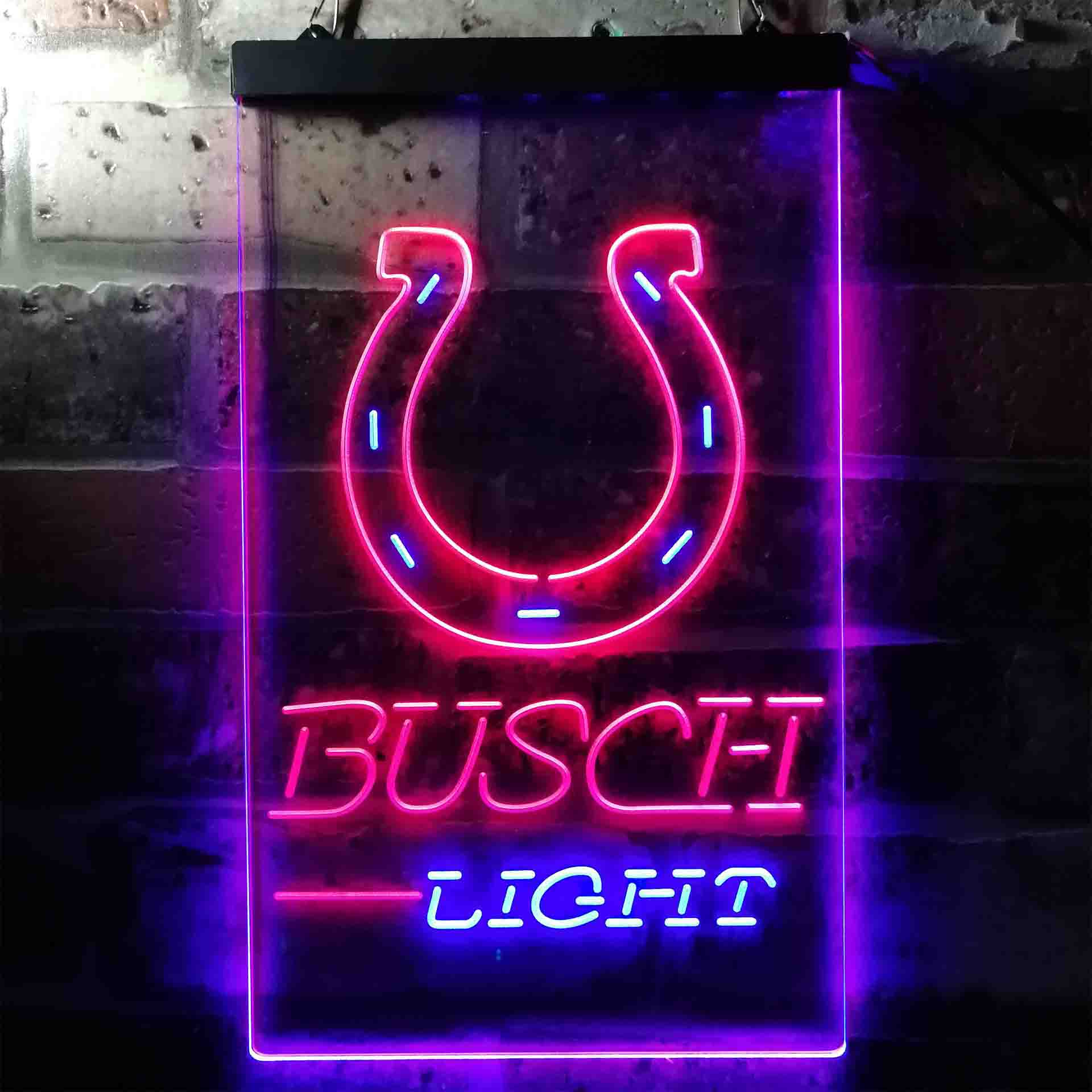 Busch Light Indianapolis Colts Neon-Like Led Light Sign