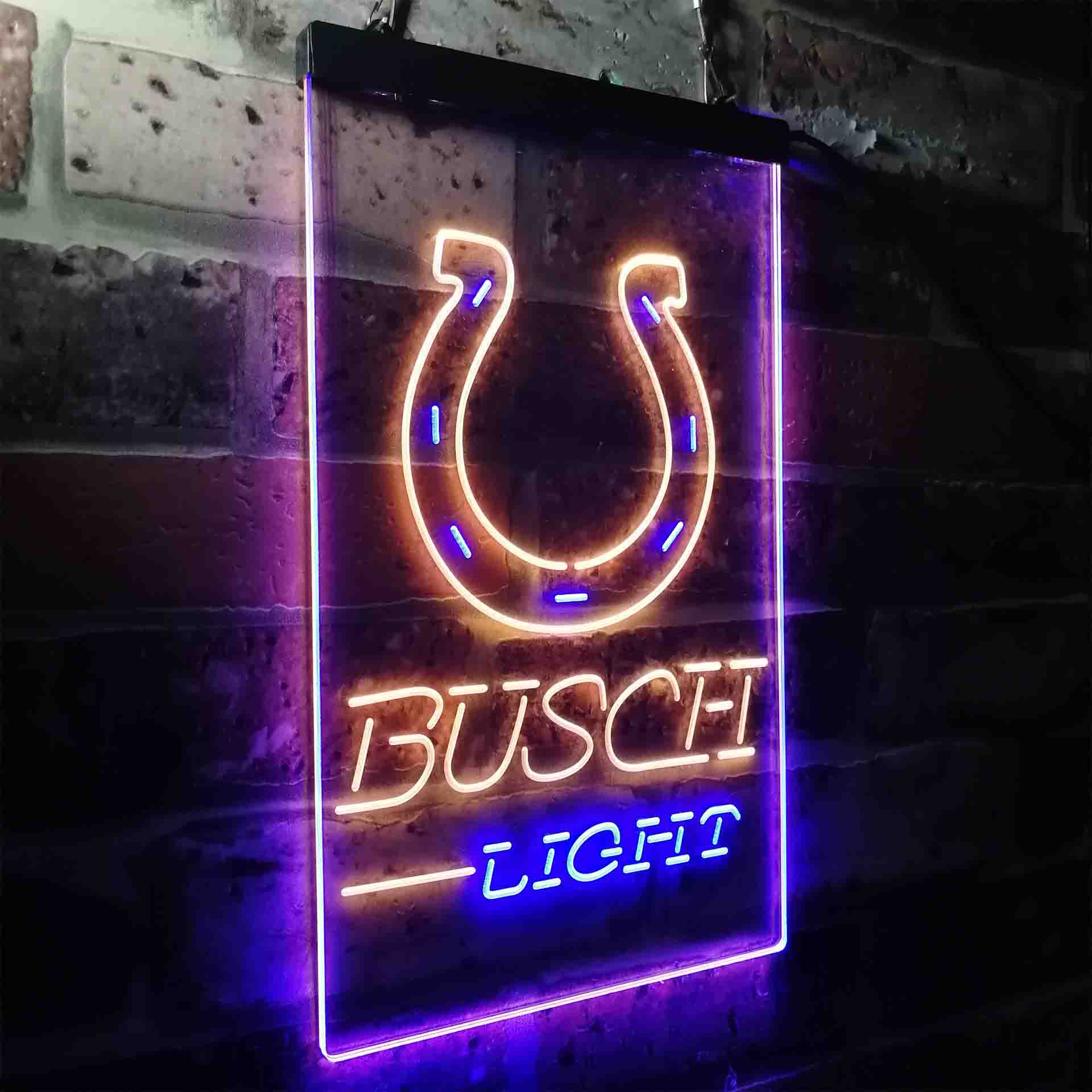 Busch Light Indianapolis Colts Neon-Like Led Light Sign