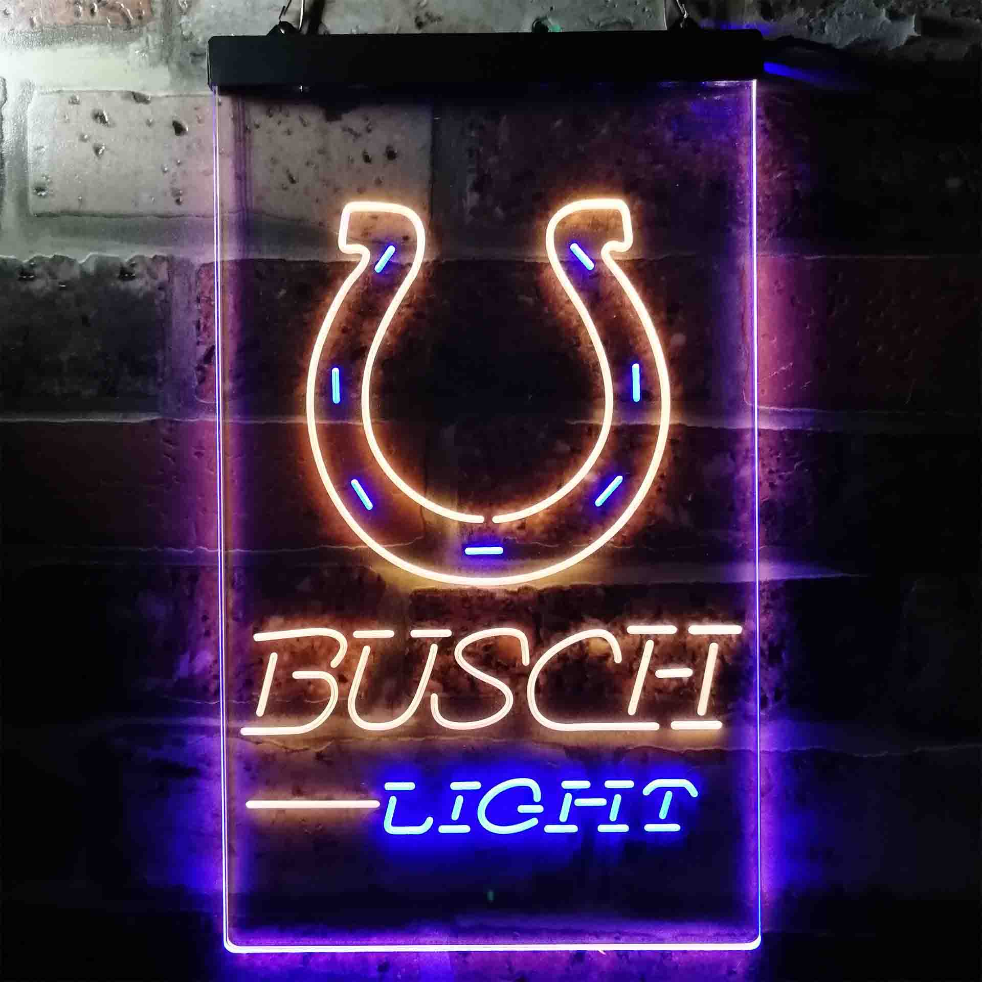 Busch Light Indianapolis Colts Neon-Like Led Light Sign