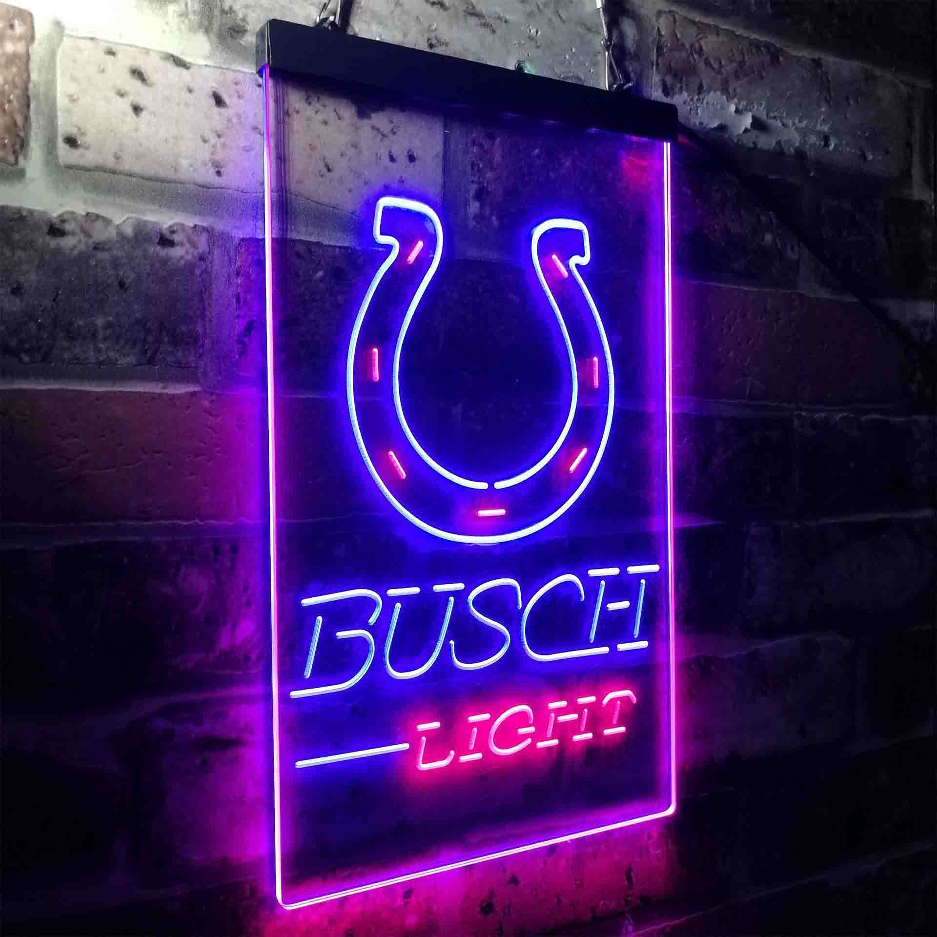 Busch Light Indianapolis Colts Neon-Like Led Light Sign