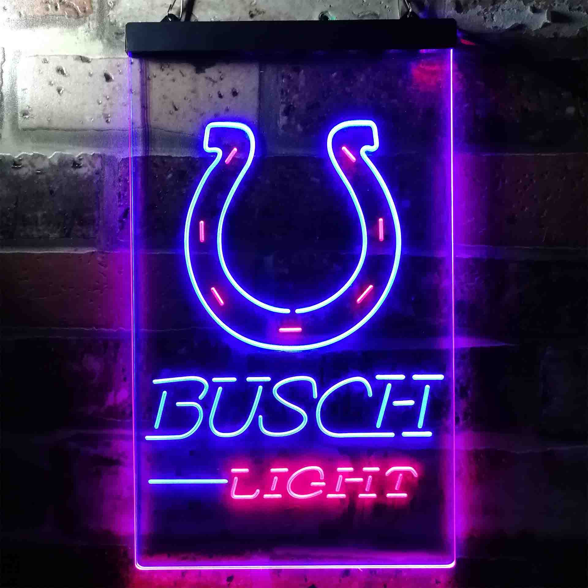 Busch Light Indianapolis Colts Neon-Like Led Light Sign