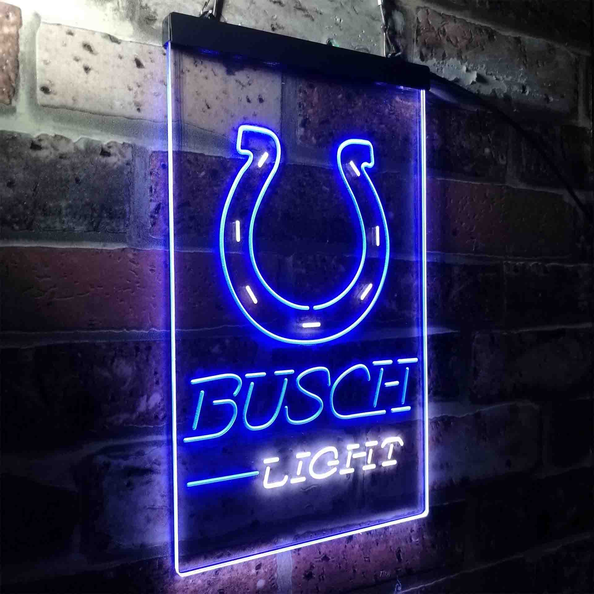 Busch Light Indianapolis Colts Neon-Like Led Light Sign