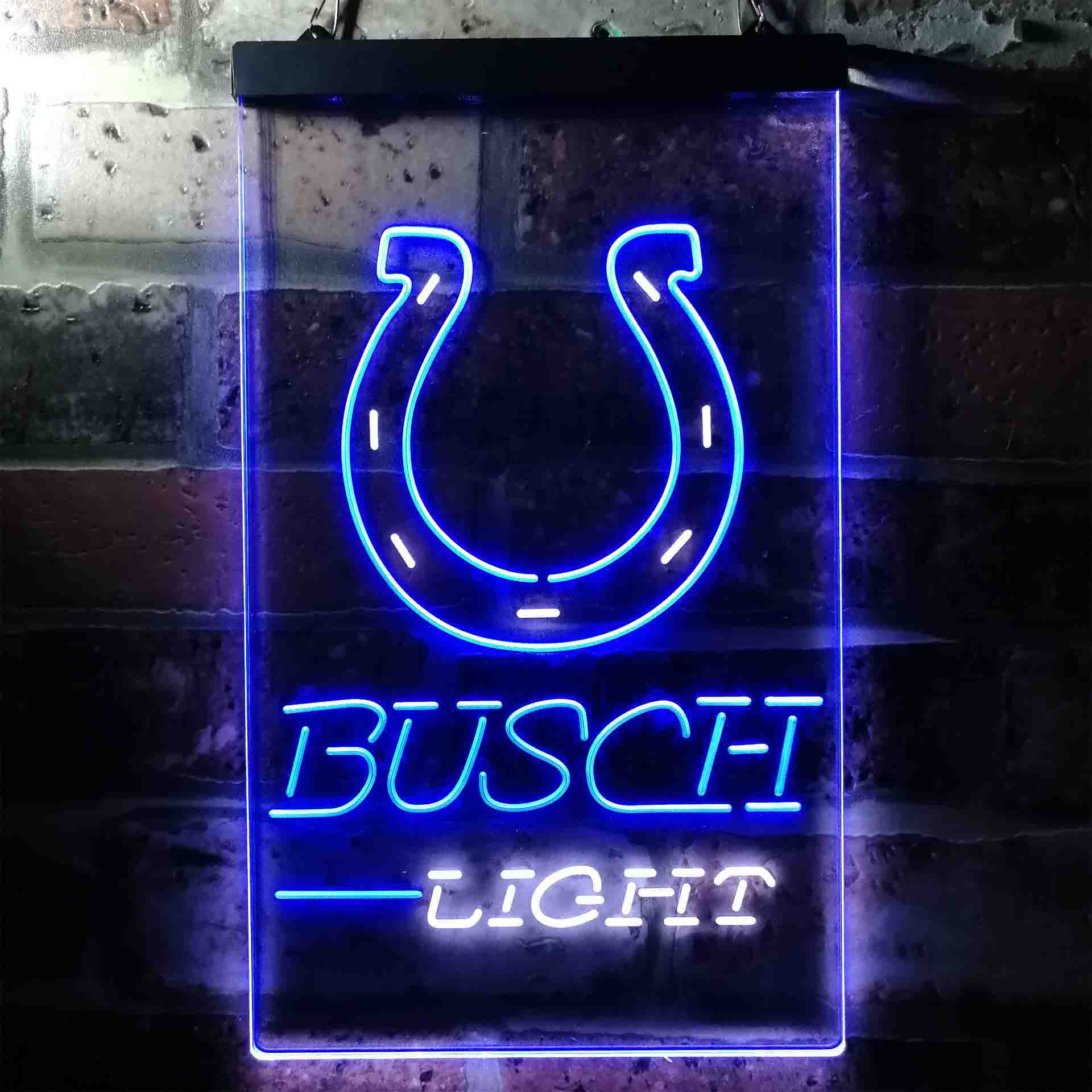 Busch Light Indianapolis Colts Neon-Like Led Light Sign