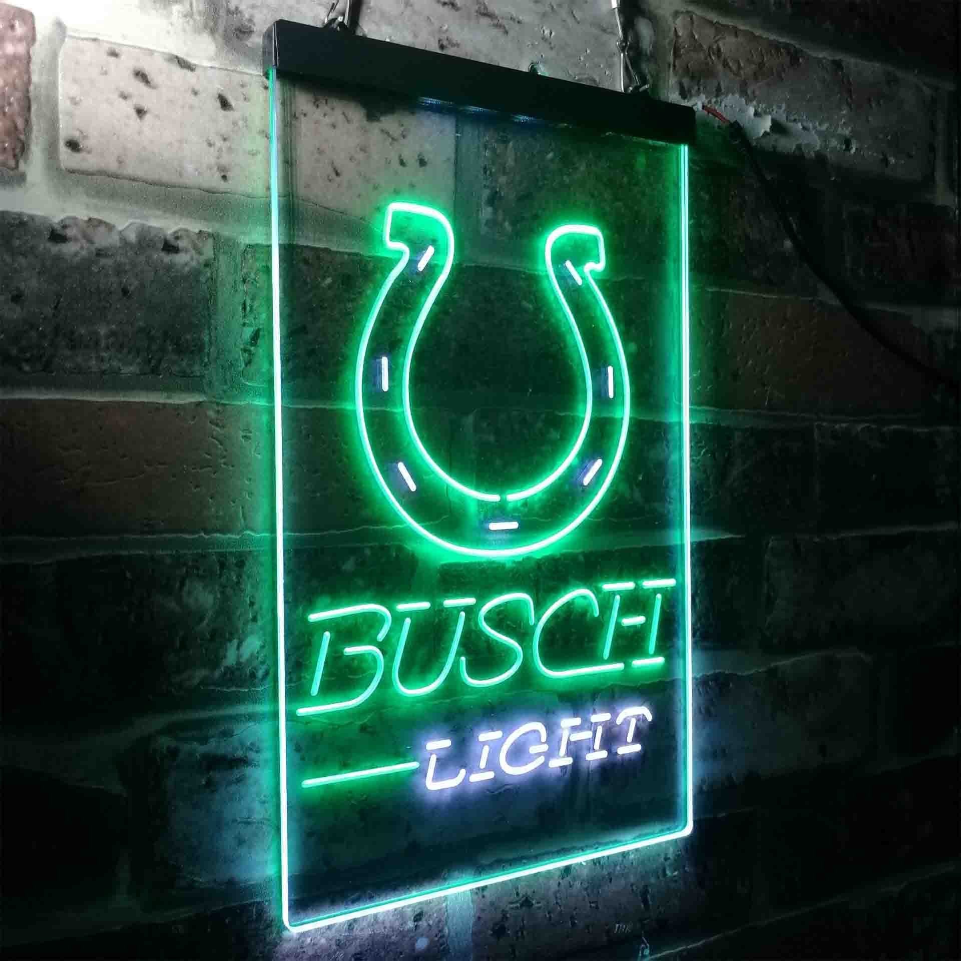 Busch Light Indianapolis Colts Neon-Like Led Light Sign