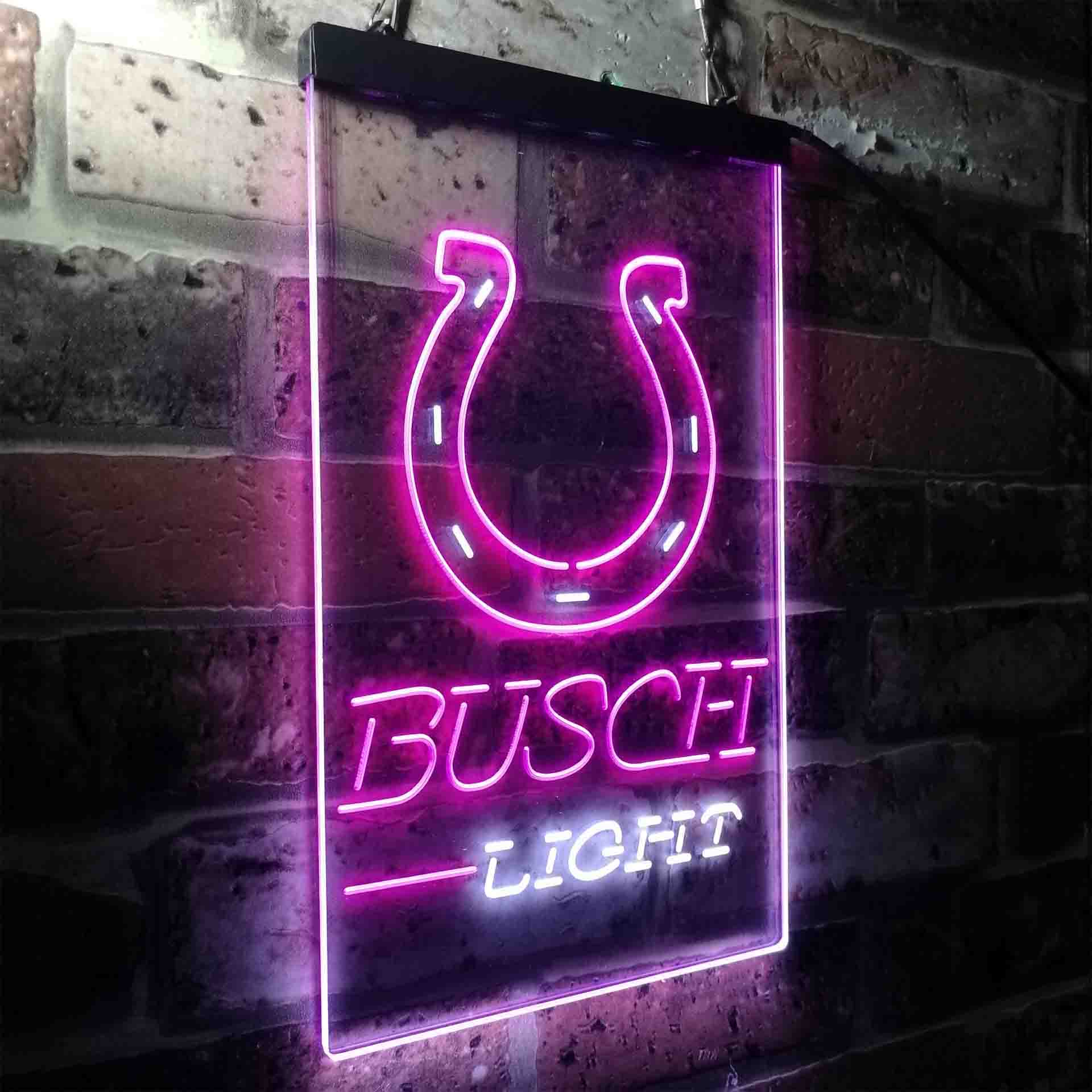 Busch Light Indianapolis Colts Neon-Like Led Light Sign