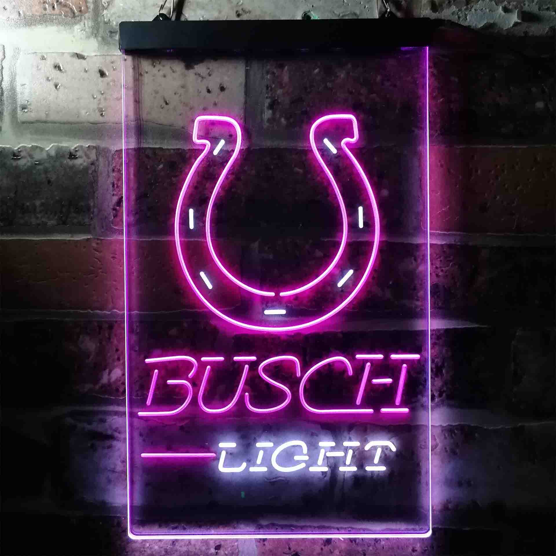 Busch Light Indianapolis Colts Neon-Like Led Light Sign