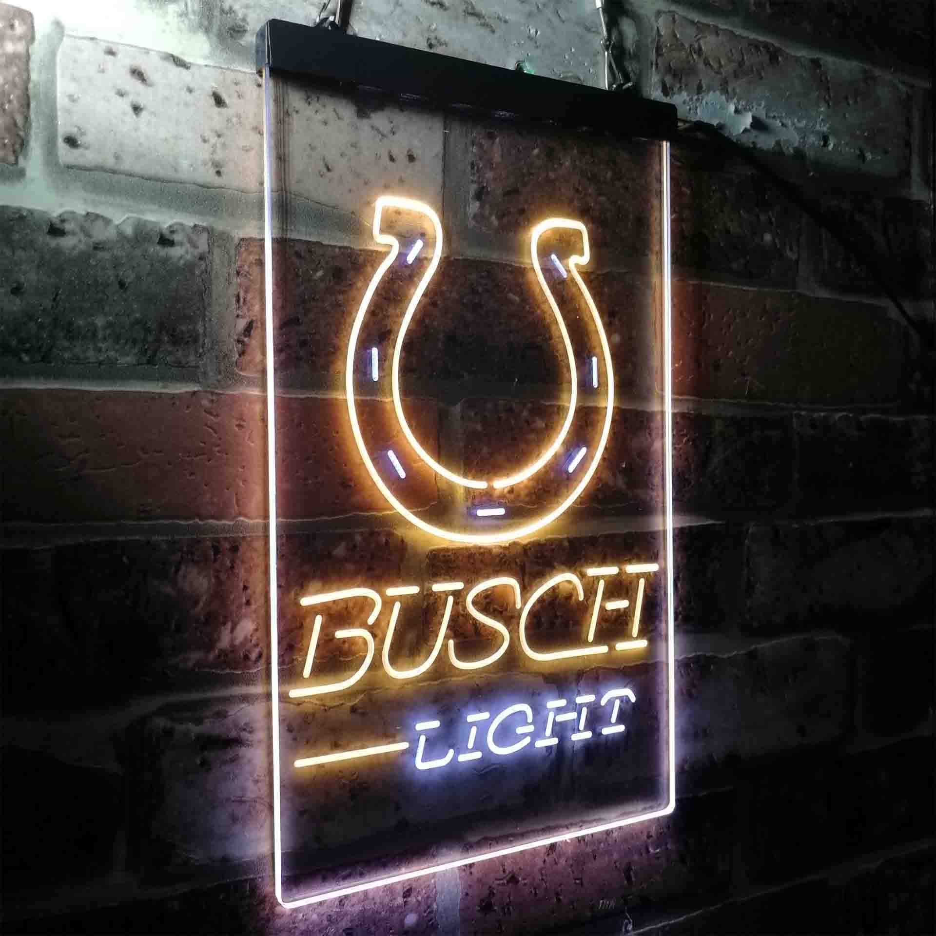 Busch Light Indianapolis Colts Neon-Like Led Light Sign