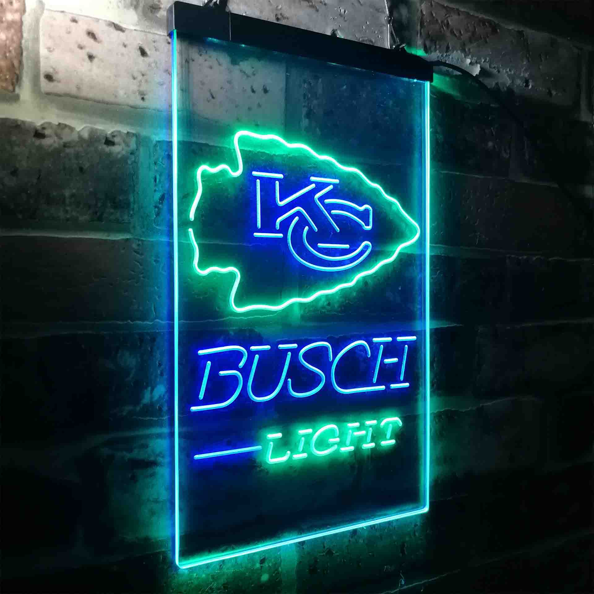 Kansas City Chiefs Busch Light Neon-Like Led Light Sign