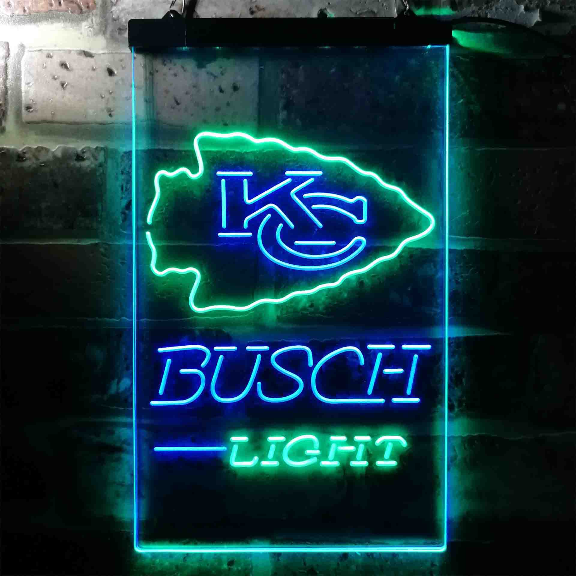 Kansas City Chiefs Busch Light Neon-Like Led Light Sign