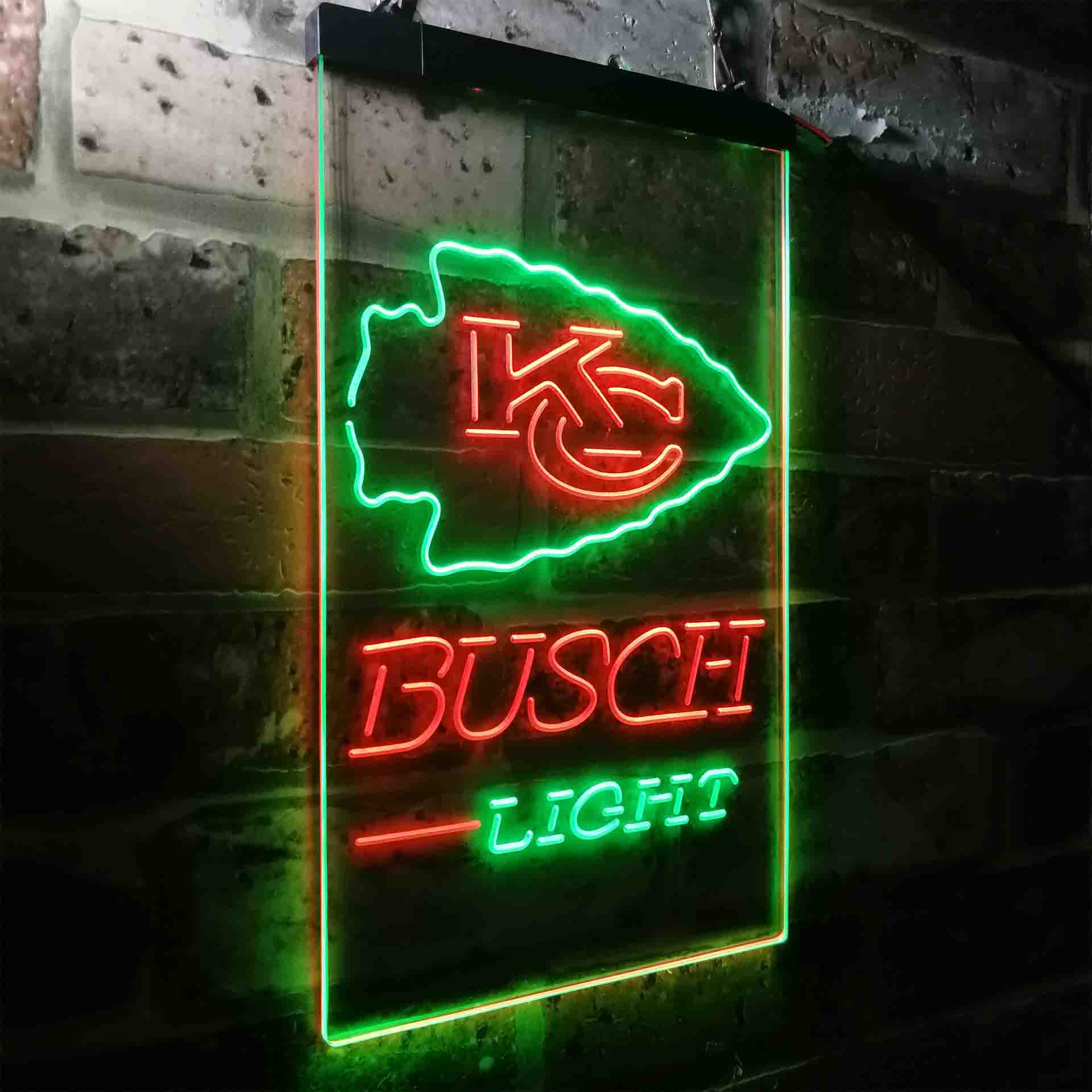 Kansas City Chiefs Busch Light Neon-Like Led Light Sign