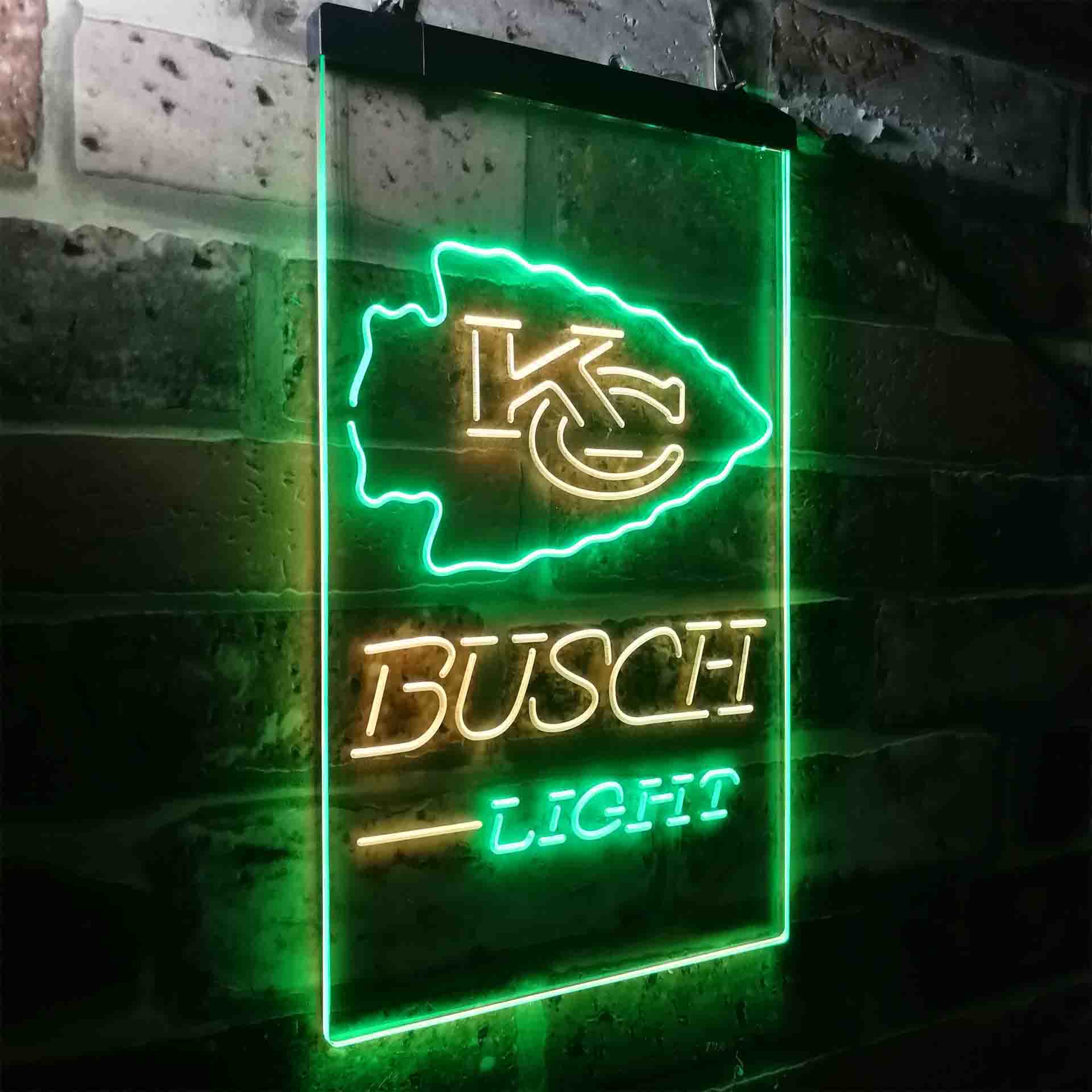 Kansas City Chiefs Busch Light Neon-Like Led Light Sign