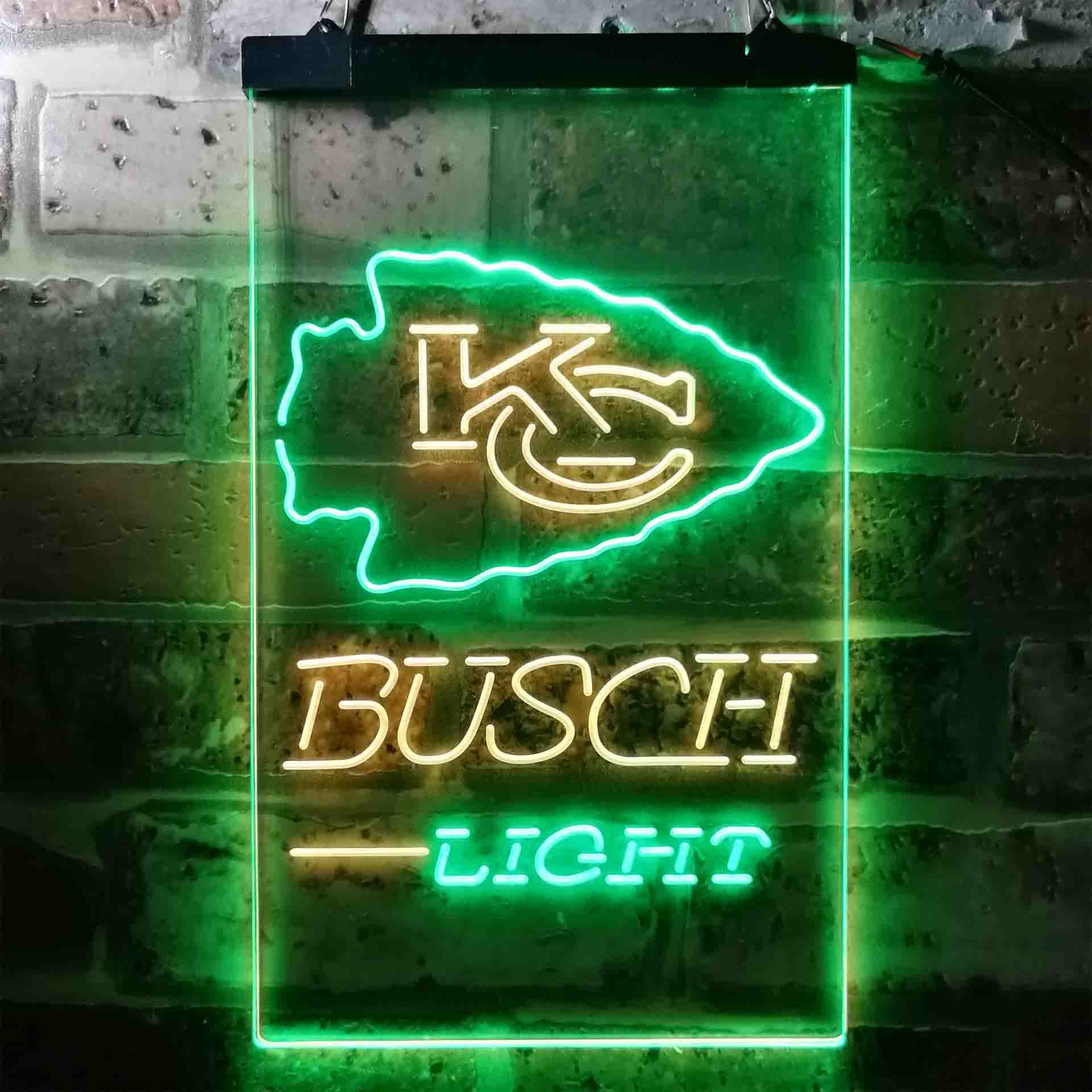 Kansas City Chiefs Busch Light Neon-Like Led Light Sign